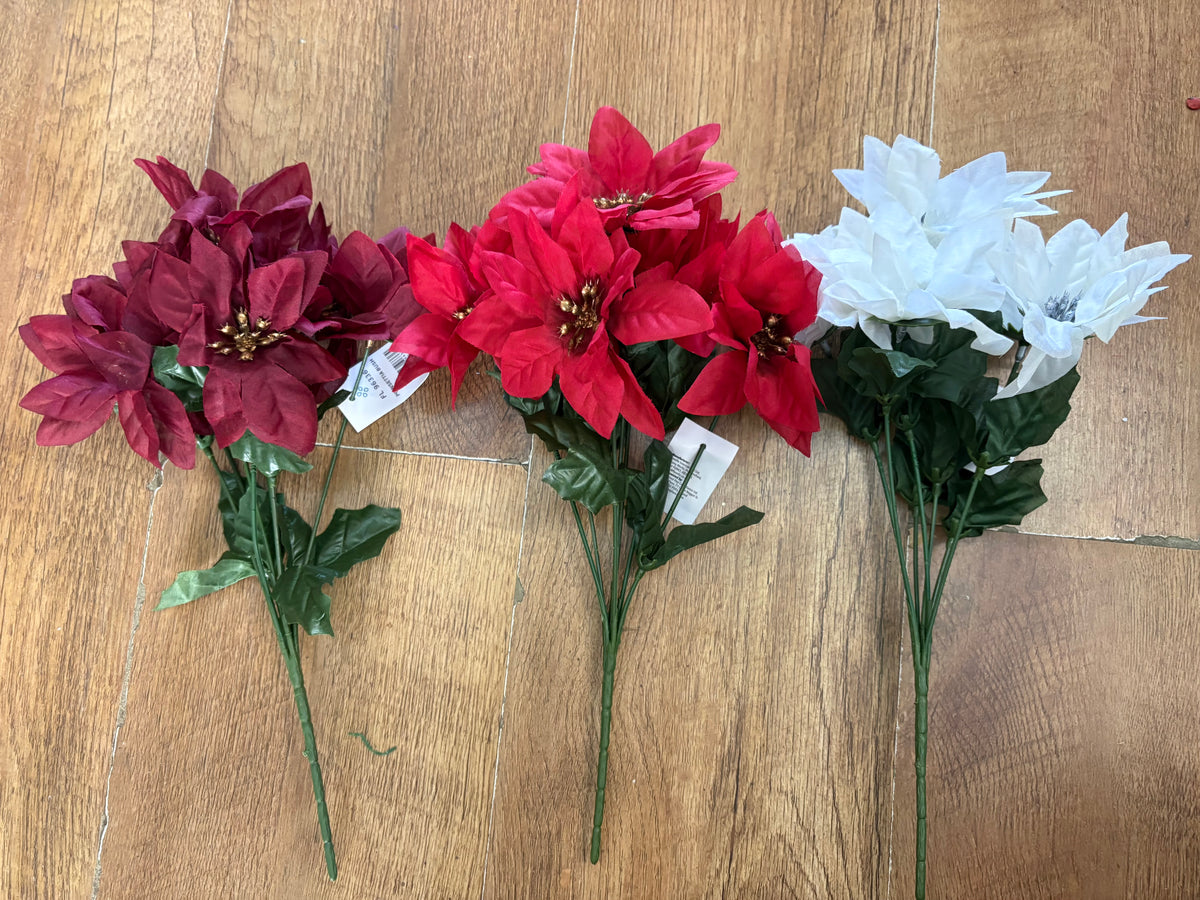 Poinsettia bunch - 3 colours available