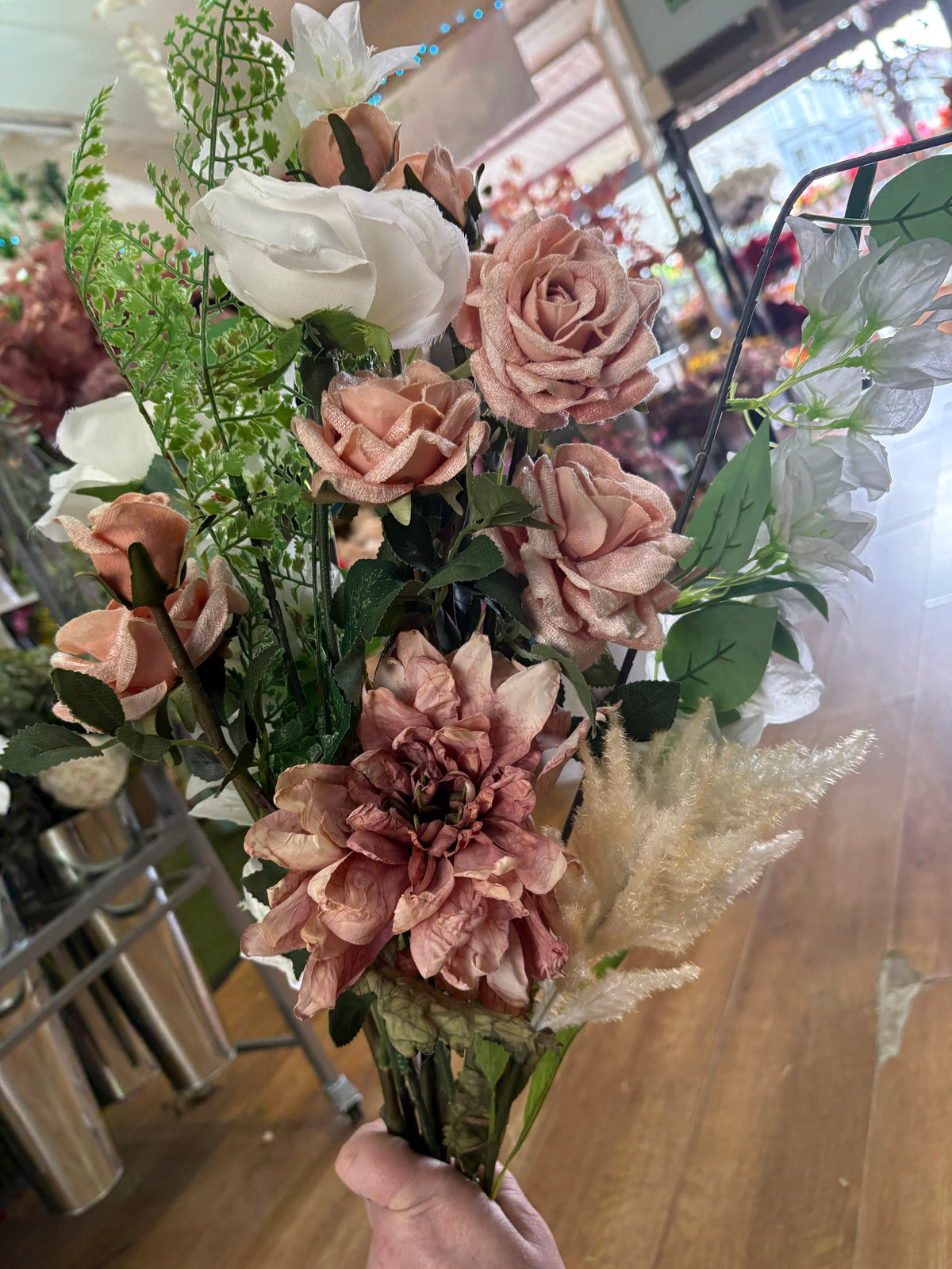Long stem clearance pale pink and white