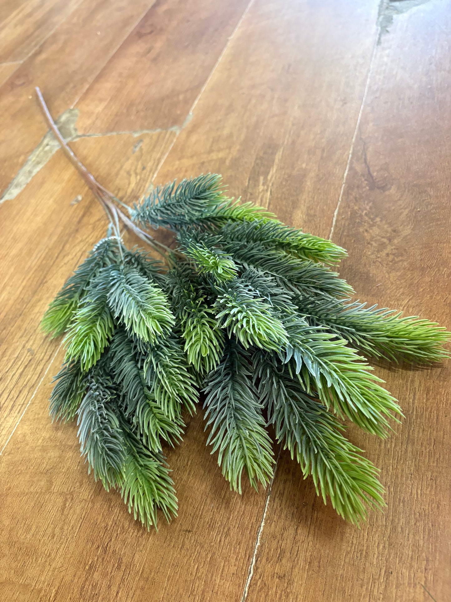 Long stem dusky green winter spruce spray