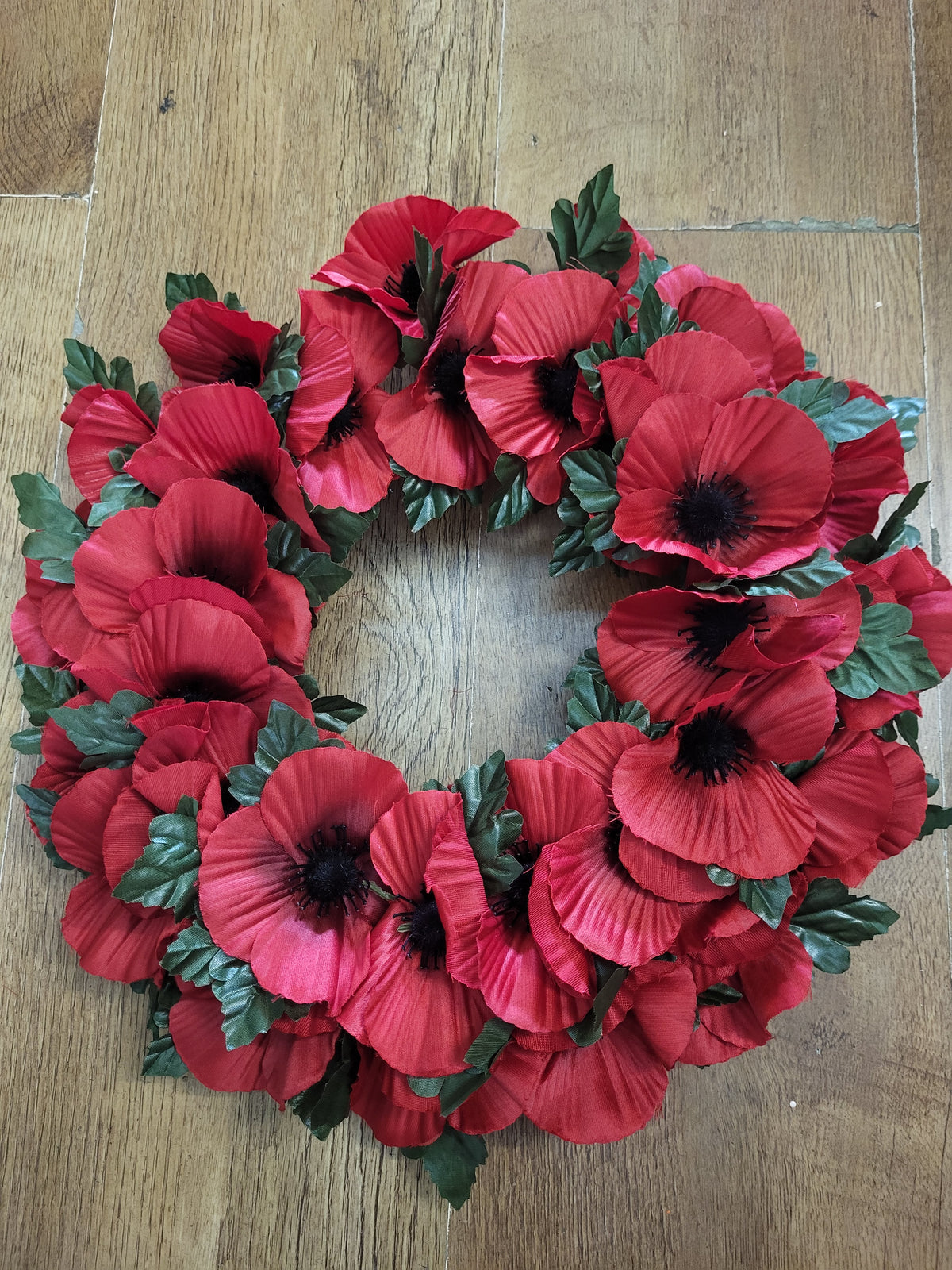 14" poppy wreath image 0