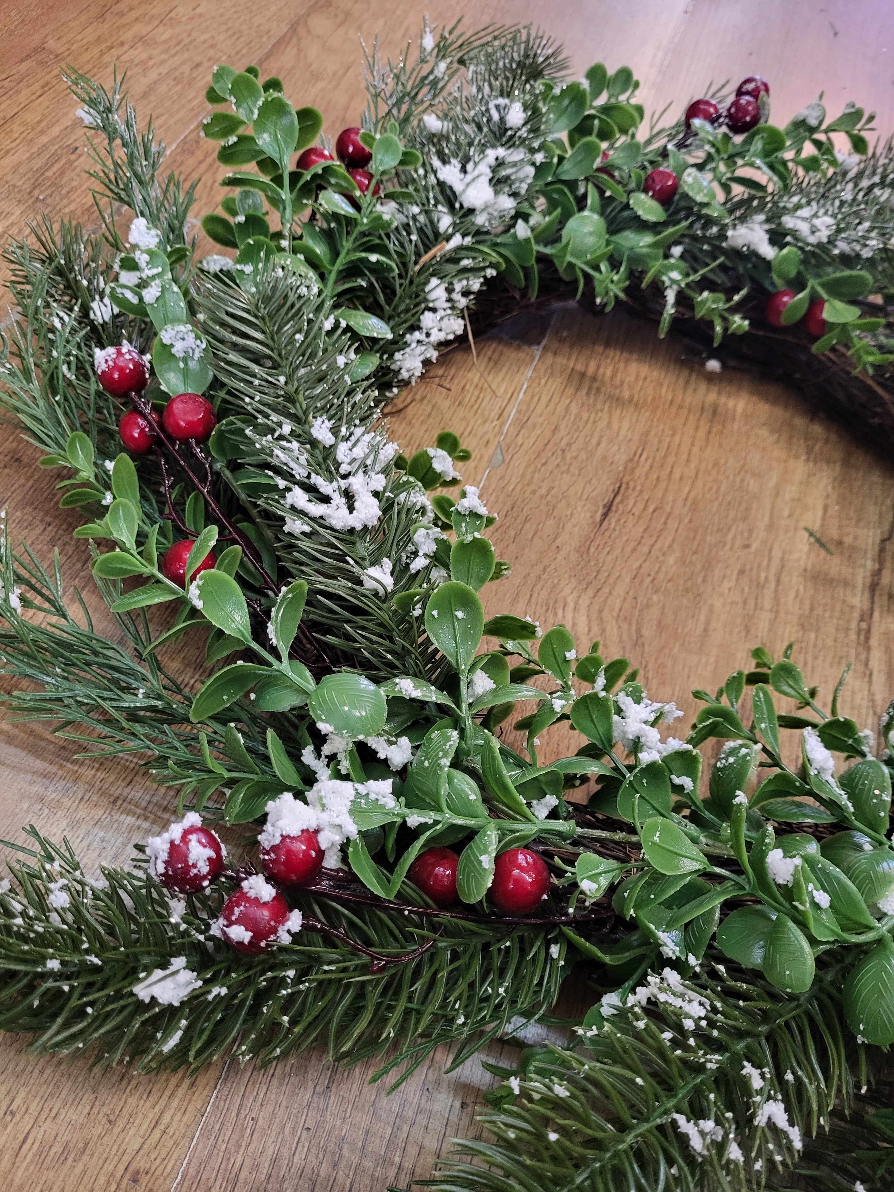 Snowberry/eucalyptus/pine wreath  image 5