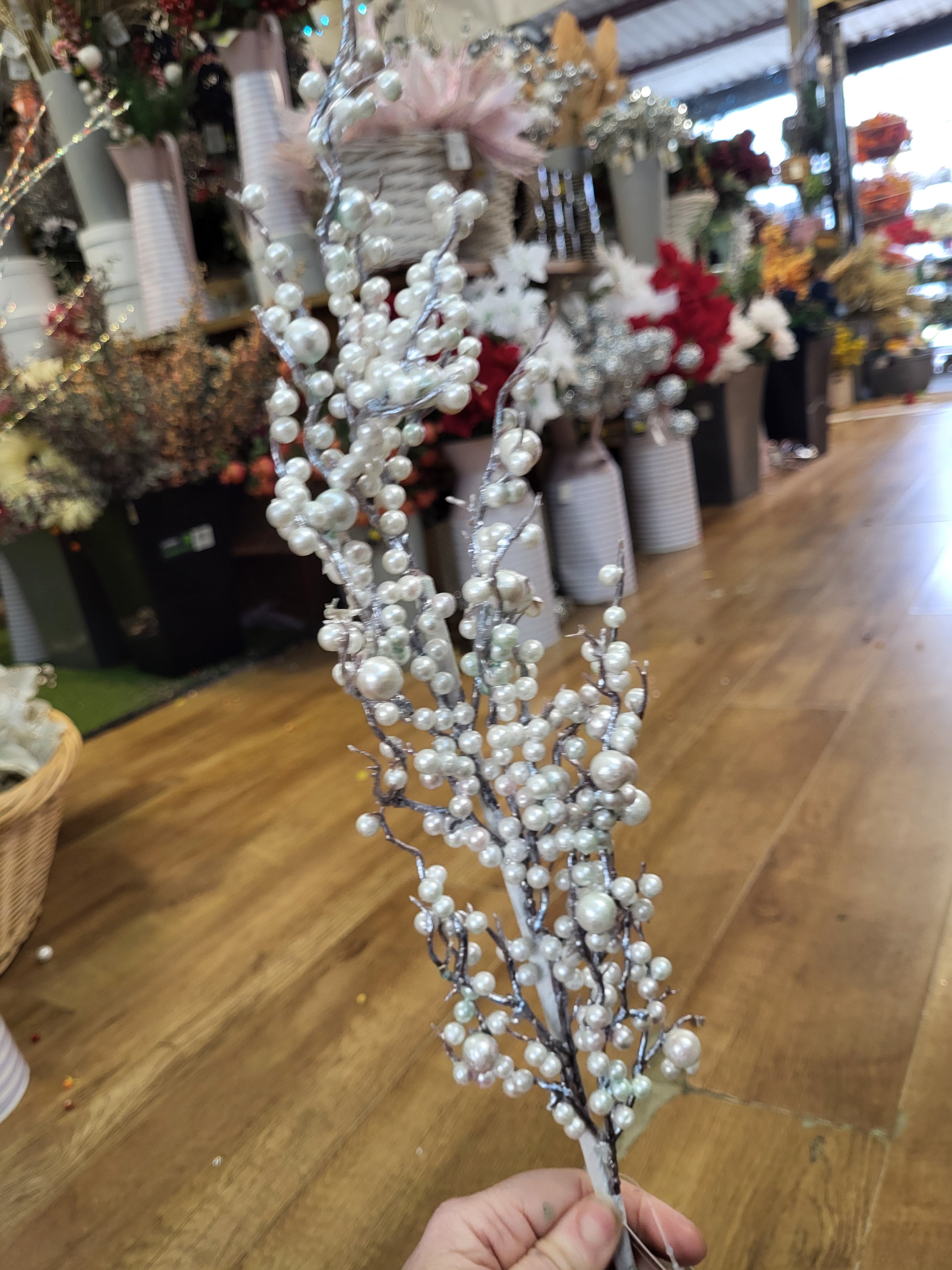 69cm slightly pastel toned 'lots of pearls' branch image 0