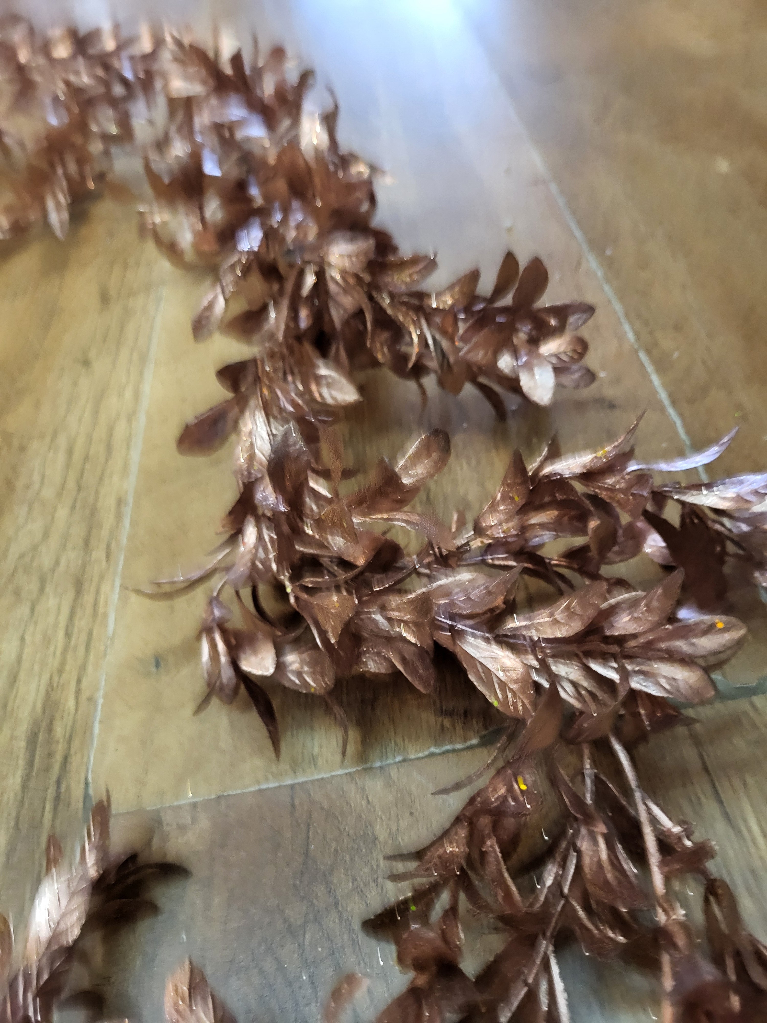 Rose gold metallic boxwood garland  image 1