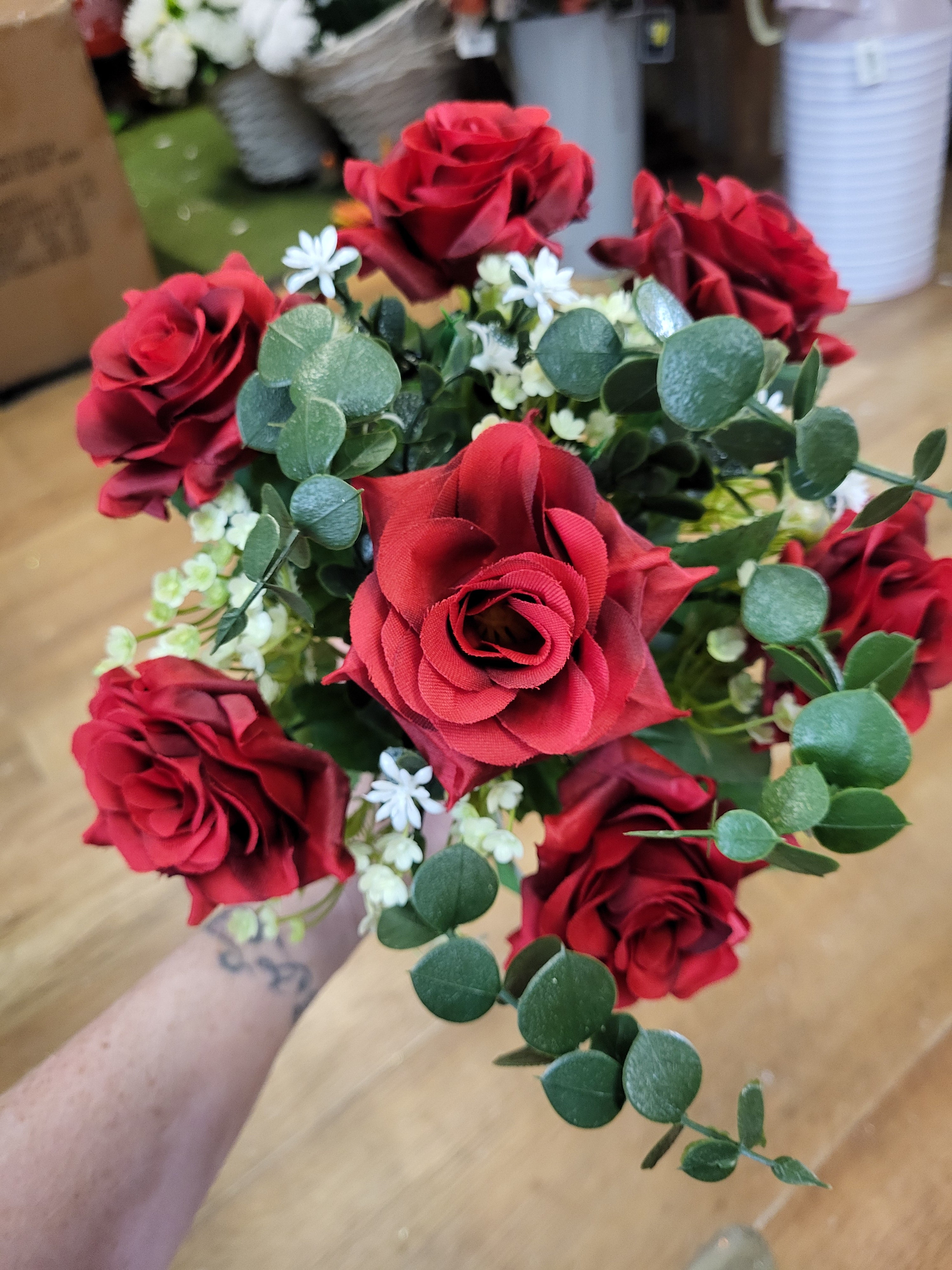 Rose and eucalyptus bouquet - 2 colours available image 4