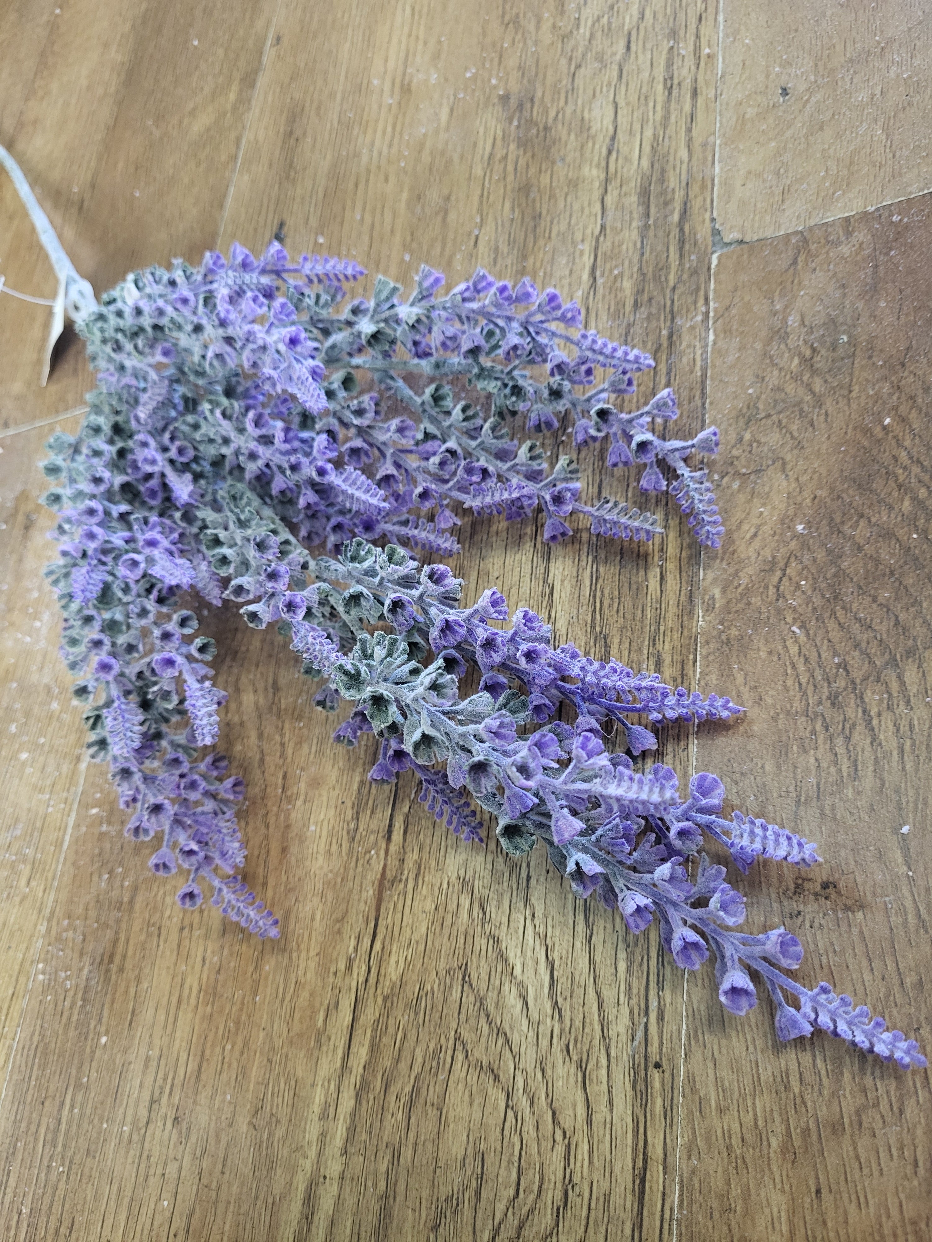 Tall flocked bell lavender - 2 colours available image 3