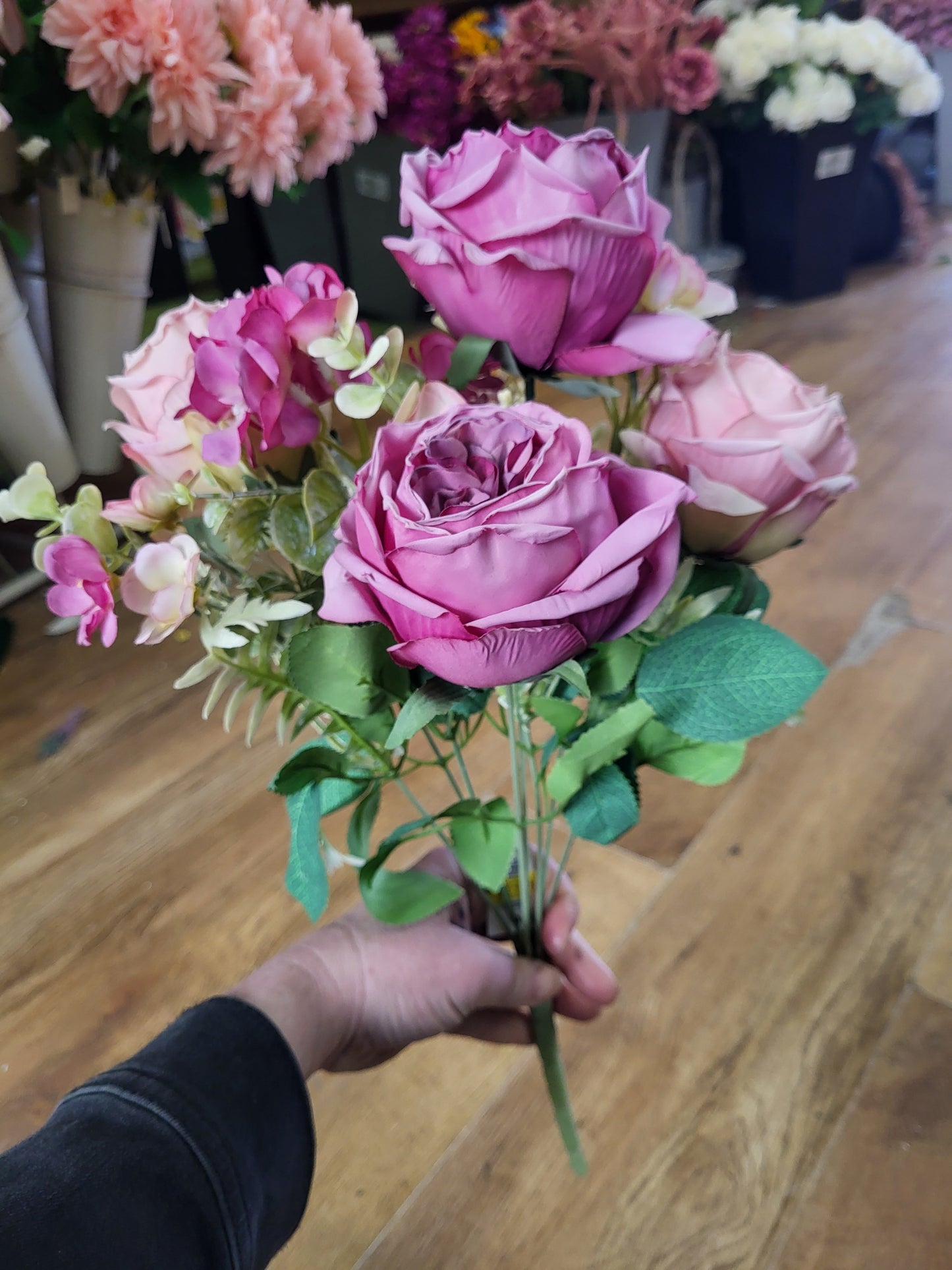 Dried inspired mixed pink Gracie bouquet  image 4