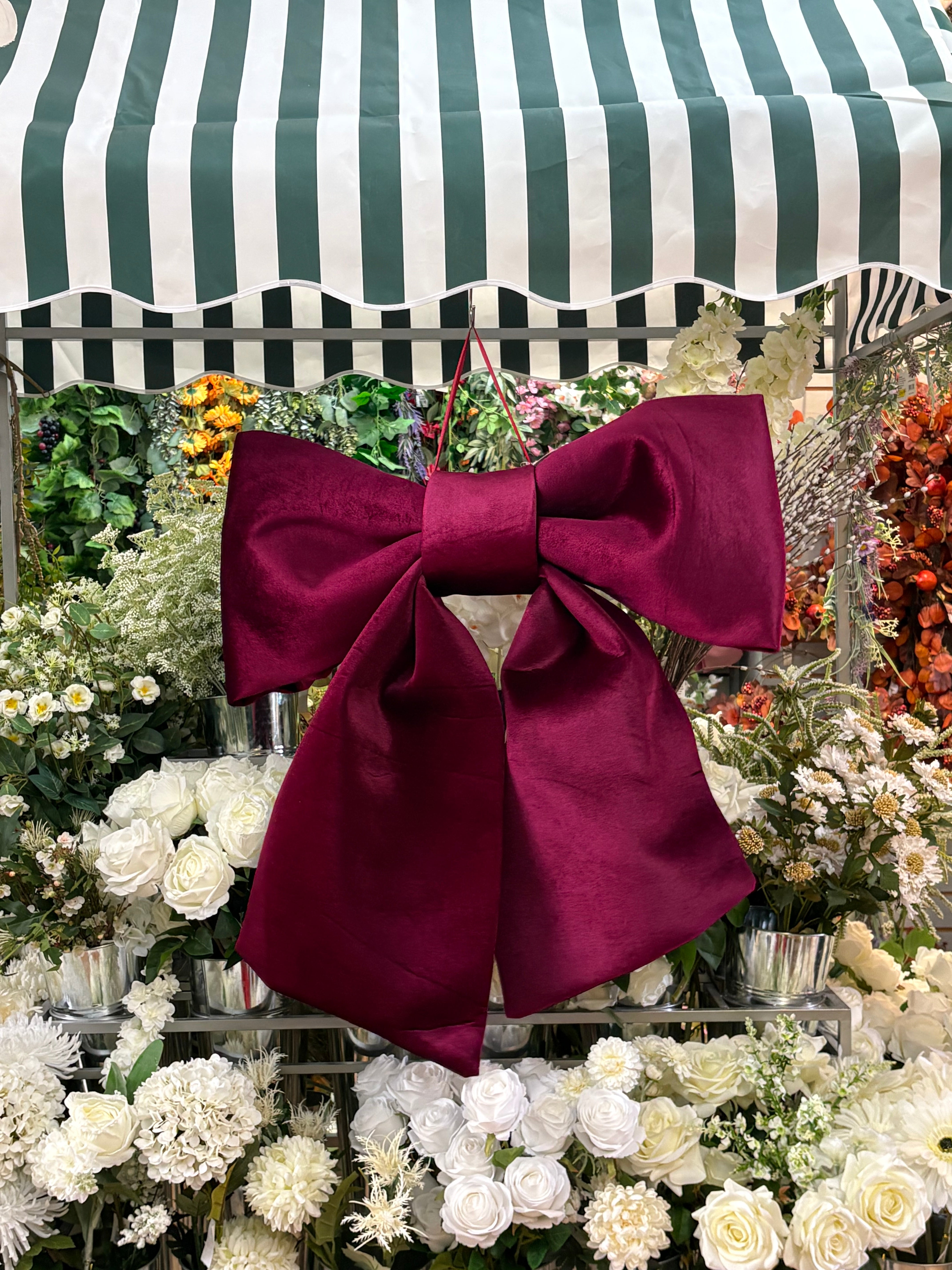 Giant 92cm Burgundy Christmas Bow
