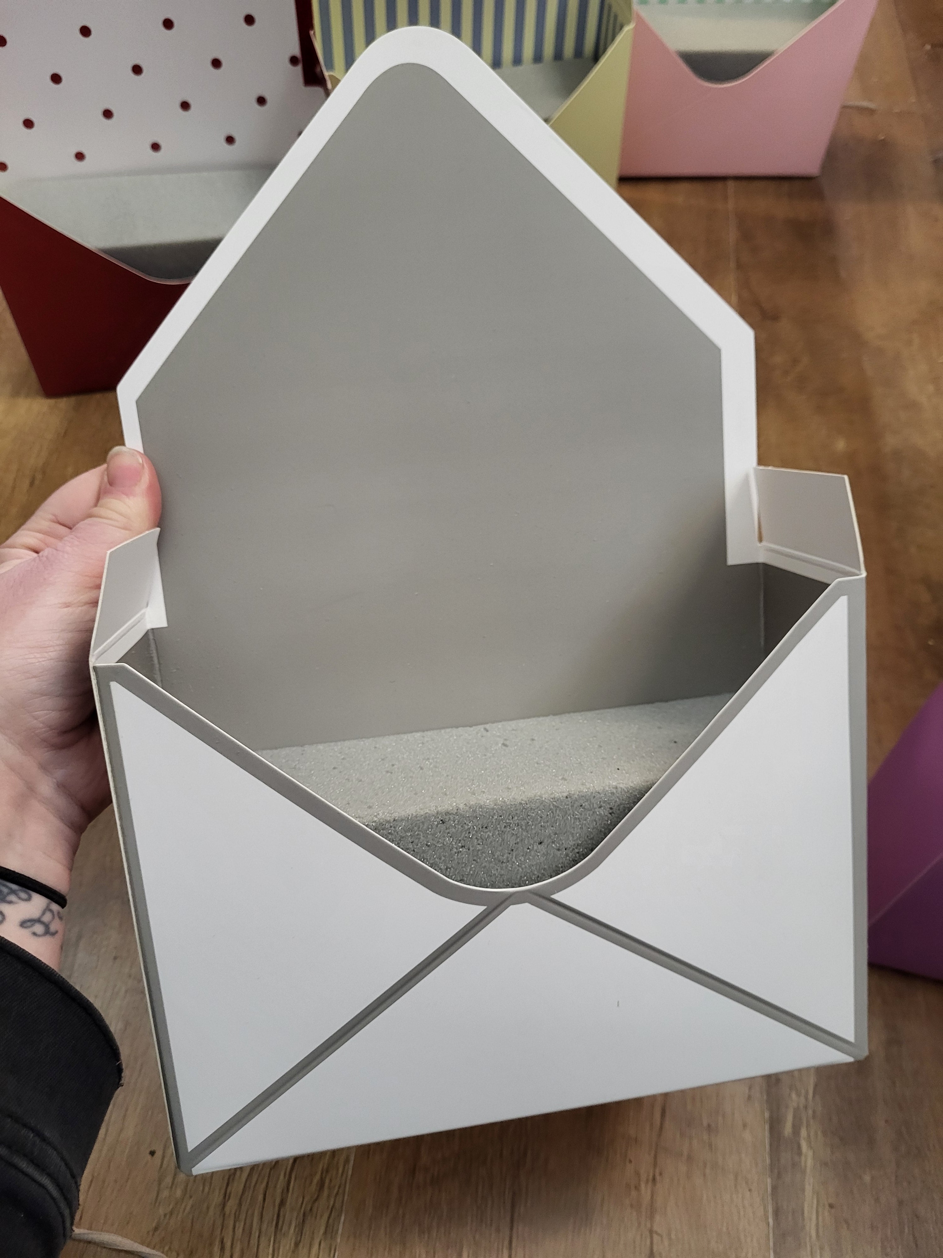 Floral Envelope box with dry oasis - 5 colours available image 3