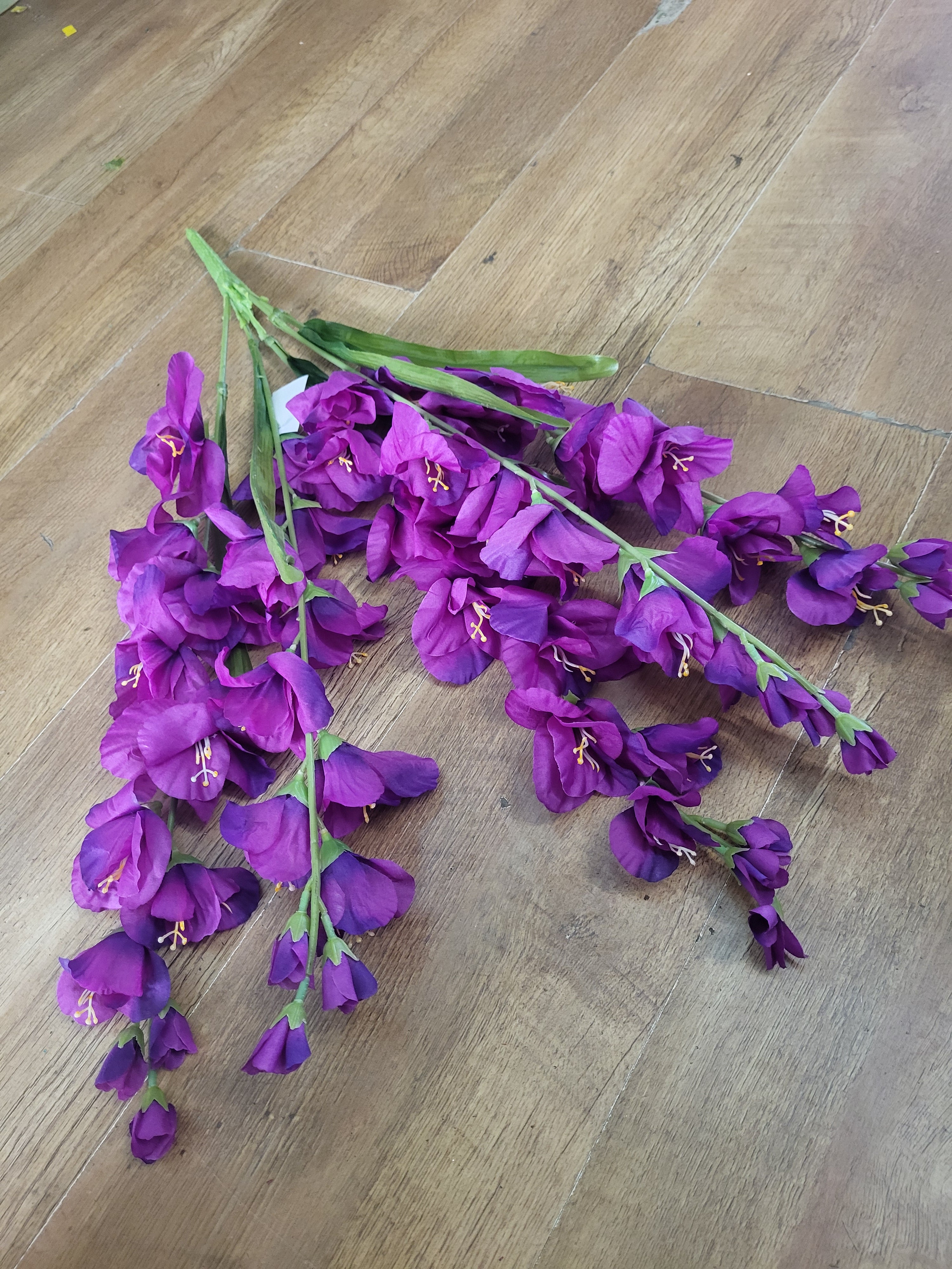 Large 5 stemmed bunch of purple gladioli image 1