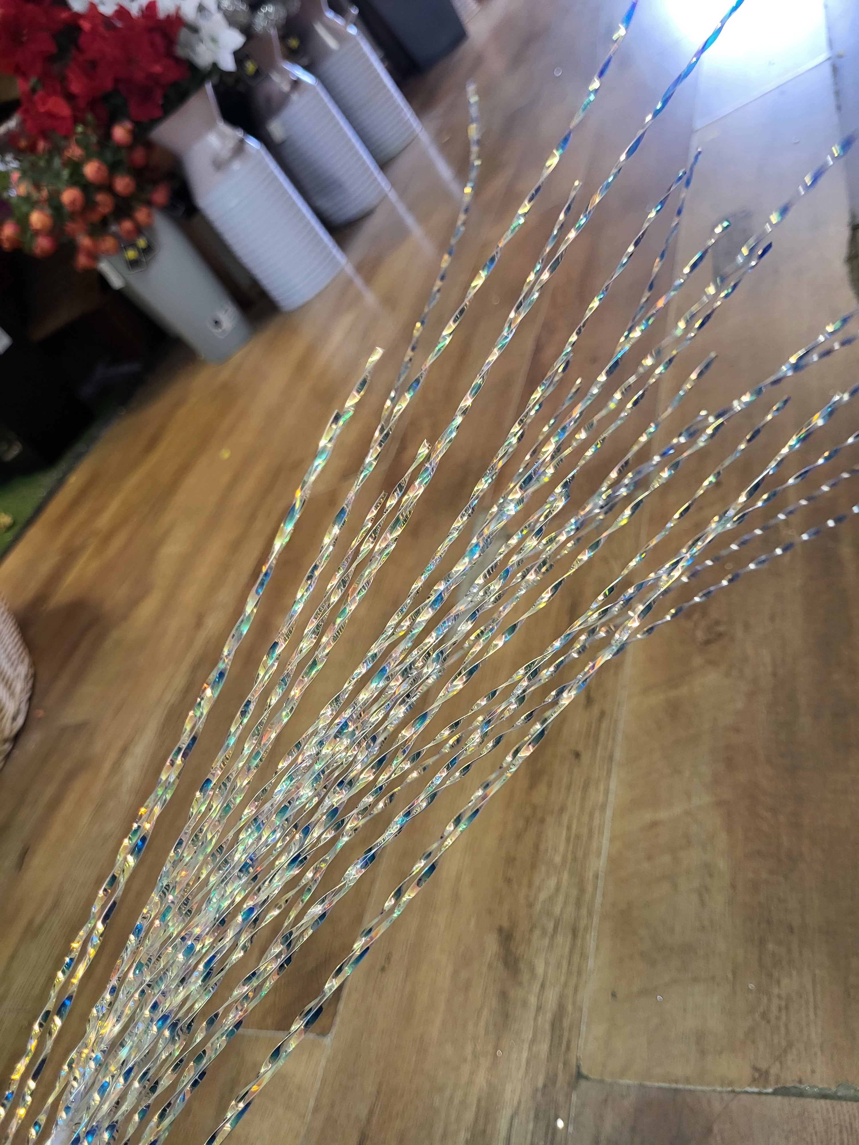 70cm iridescent twirl spray - 2 colours available image 6