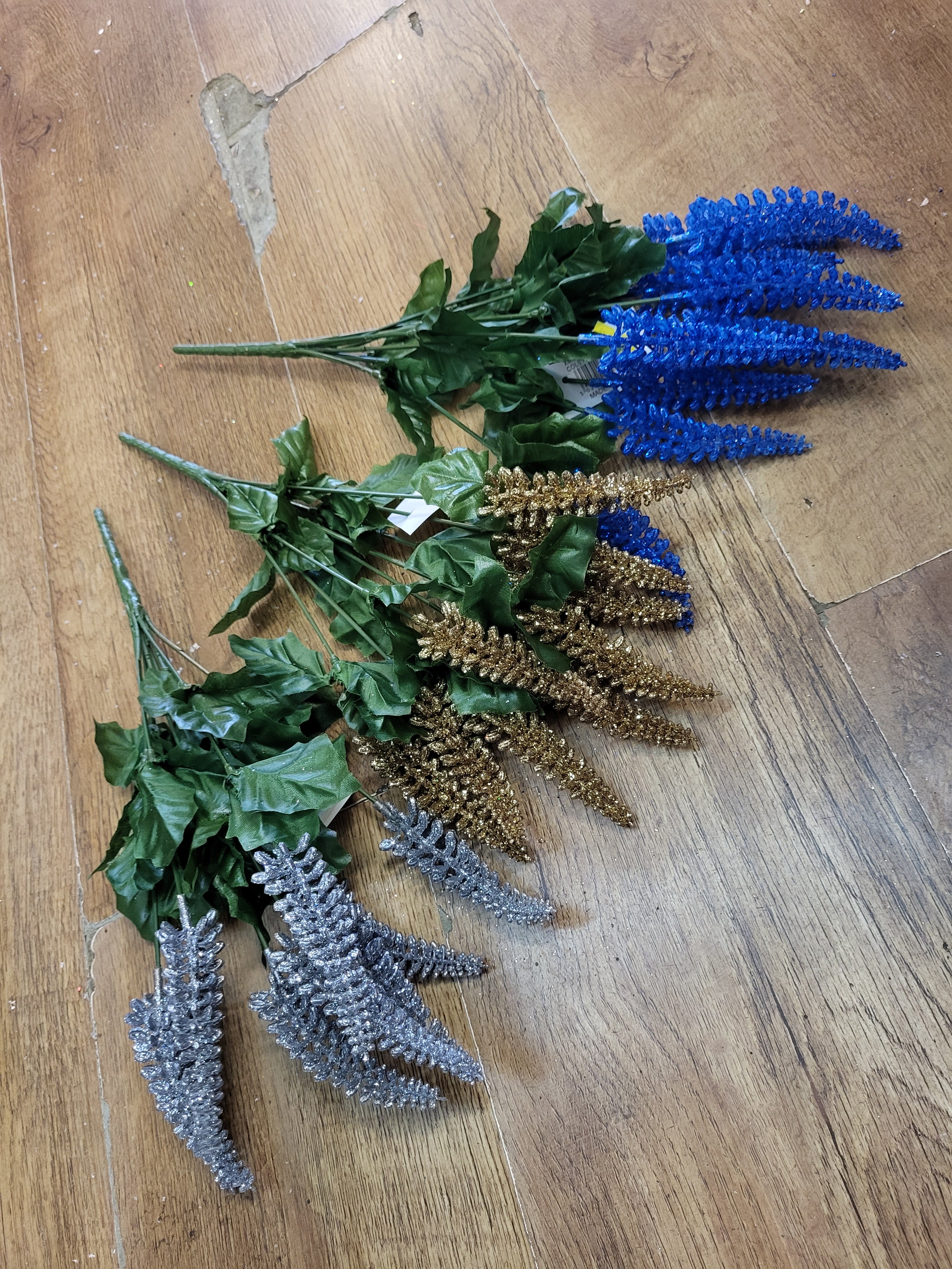 Glittered foxtail bunch - 3 colours available image 0