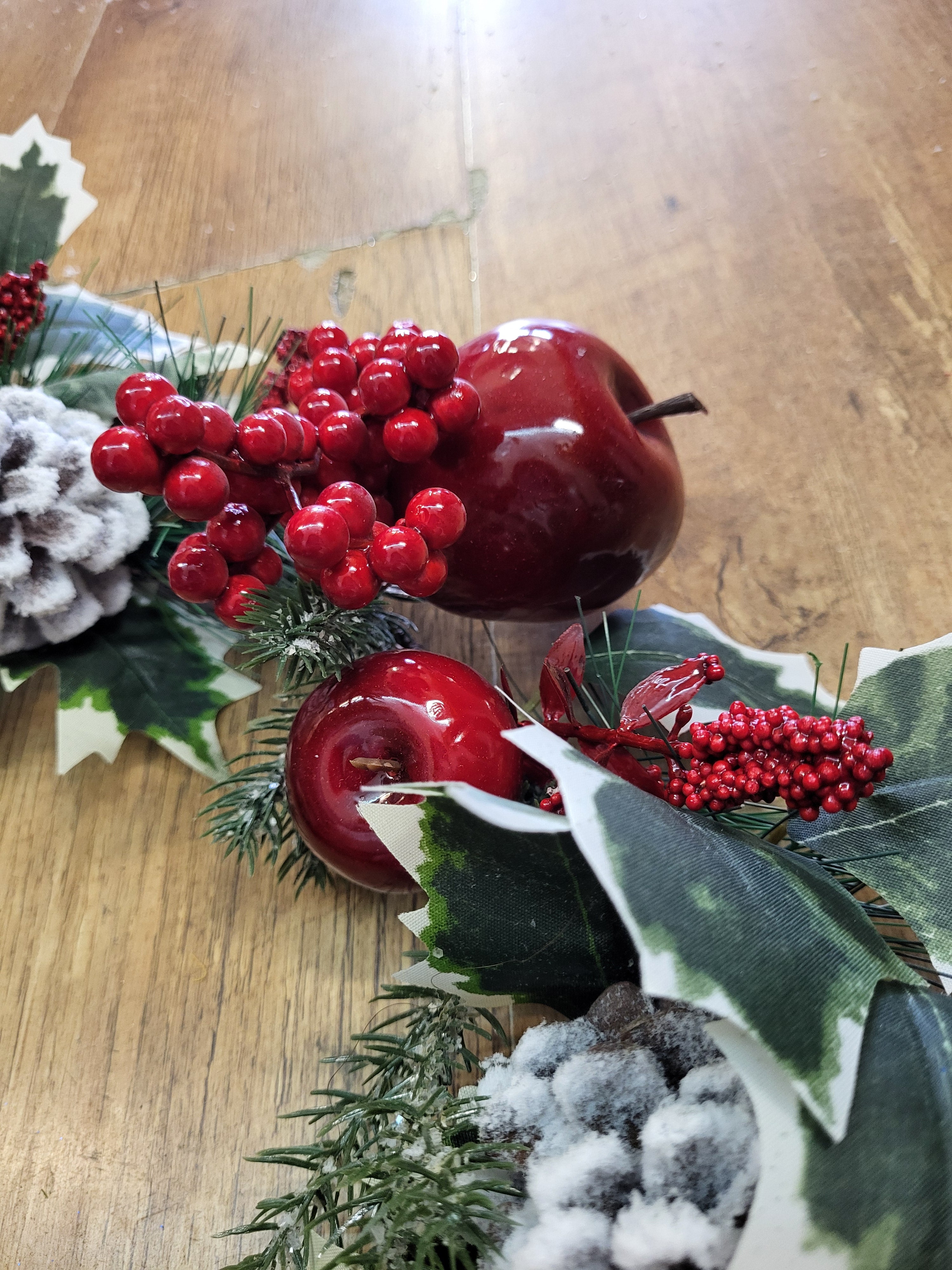 Deluxe 45cm frosted cone and fruits wreath image 3