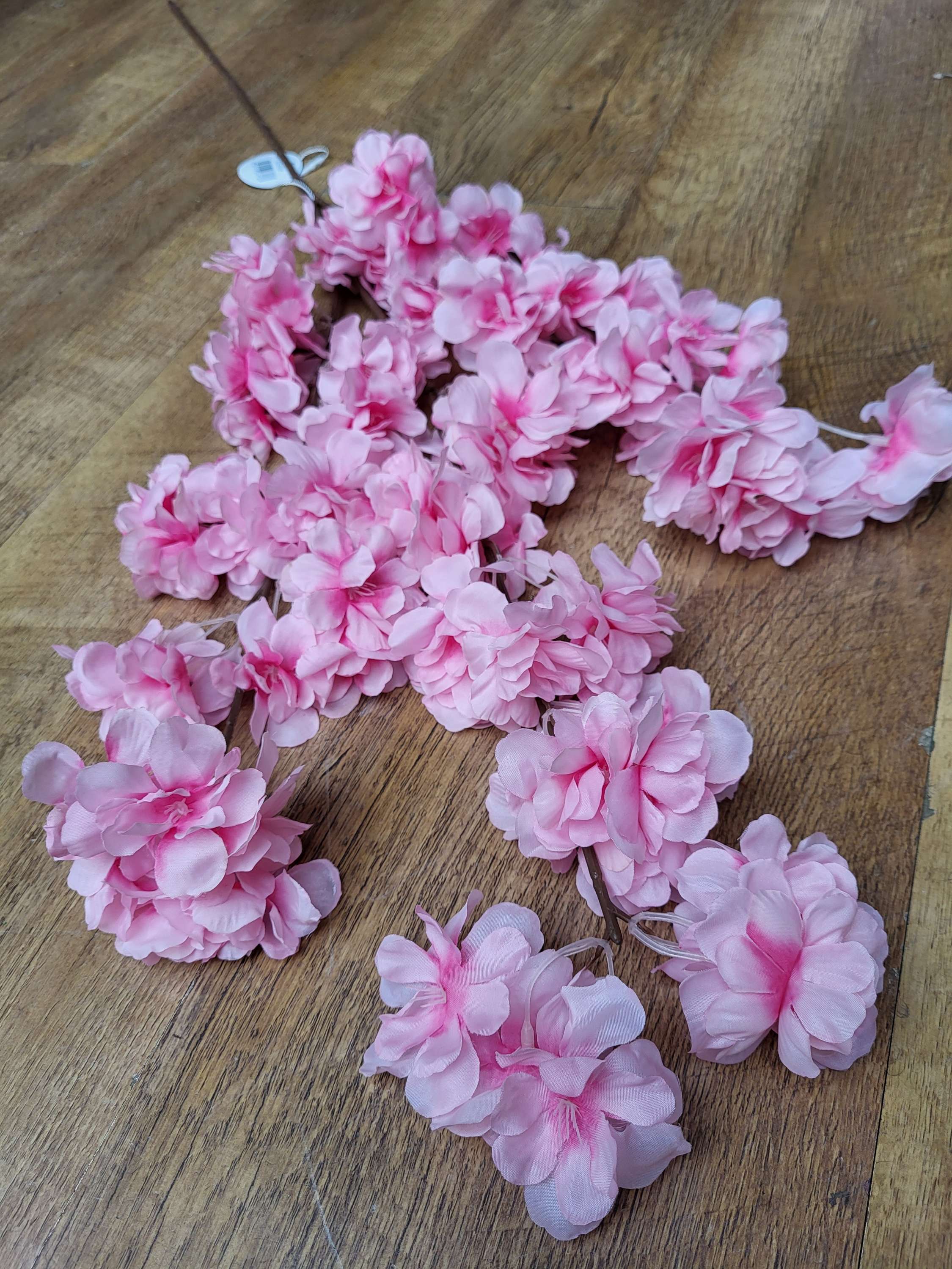 Long stem pink cherry blossom branch image 3