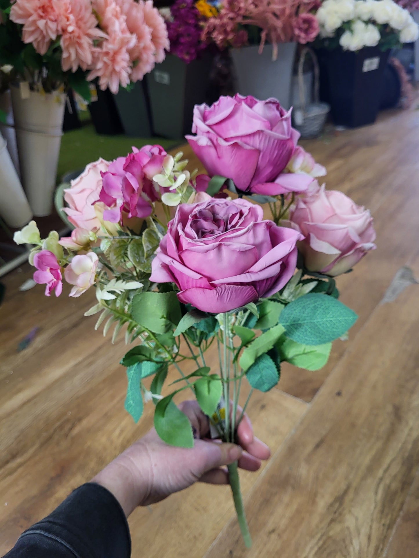 Dried inspired mixed pink Gracie bouquet  image 0