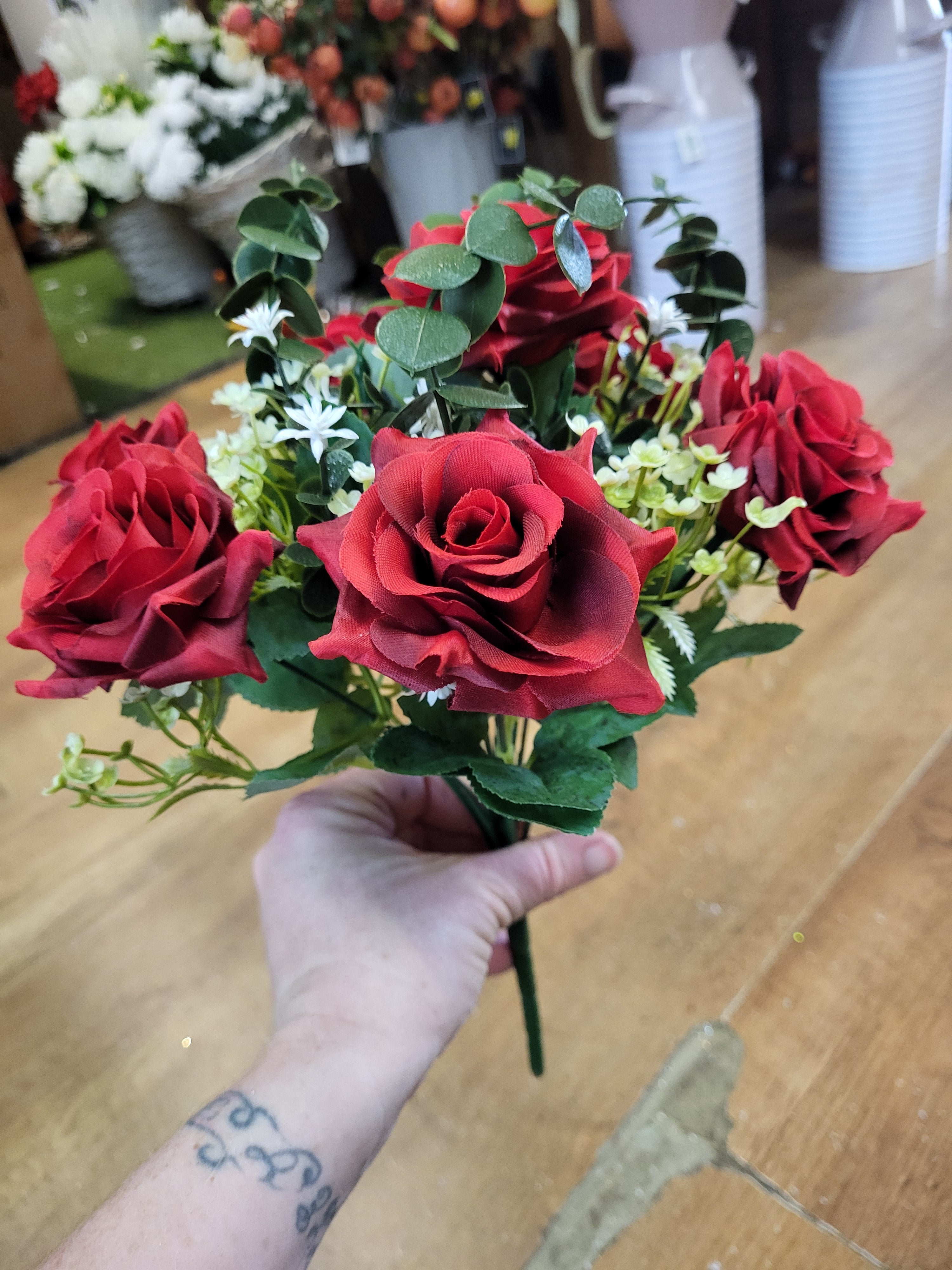 Rose and eucalyptus bouquet - 2 colours available image 6