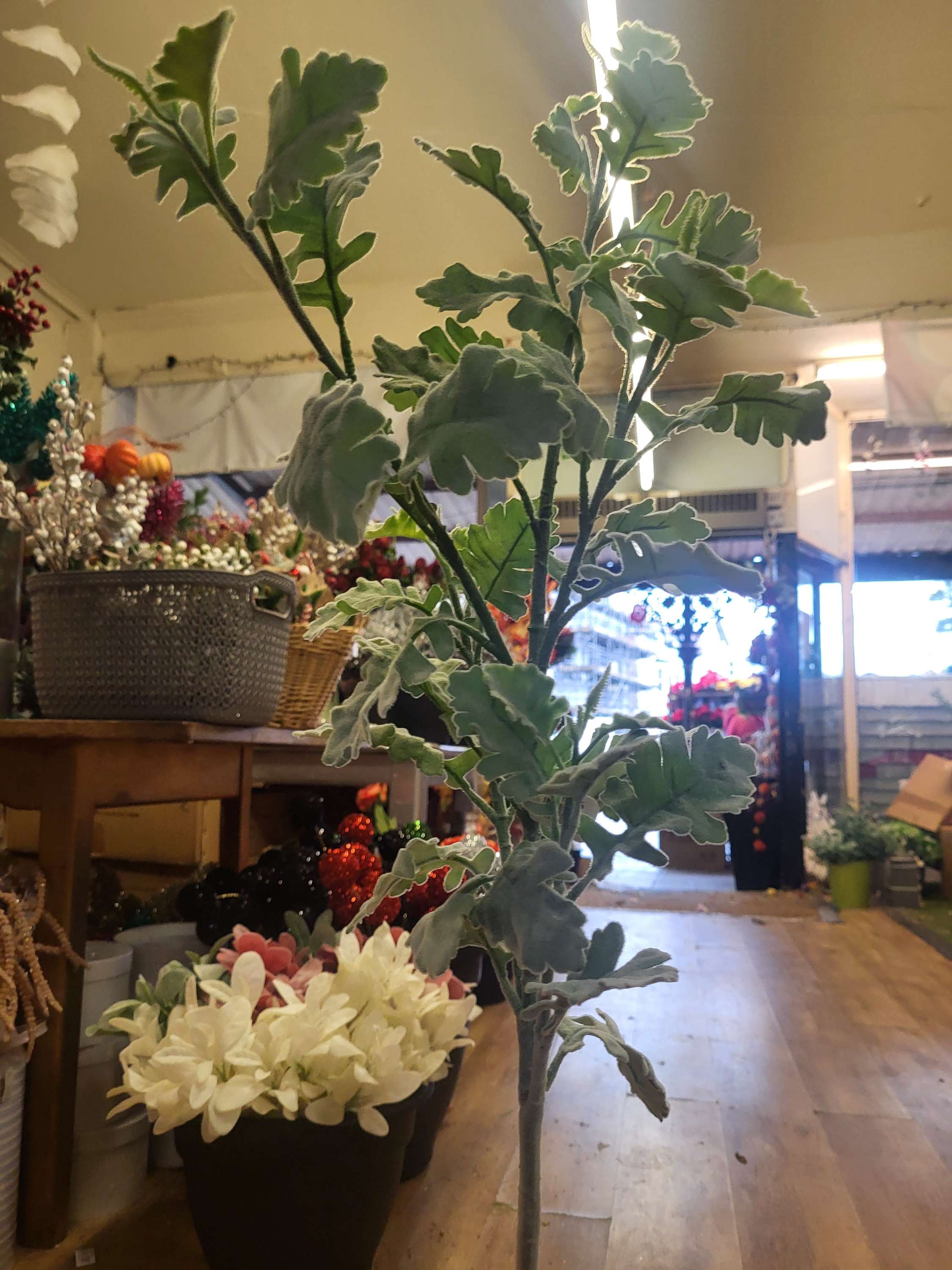 Approx 105cm flocked winter foliage image 8