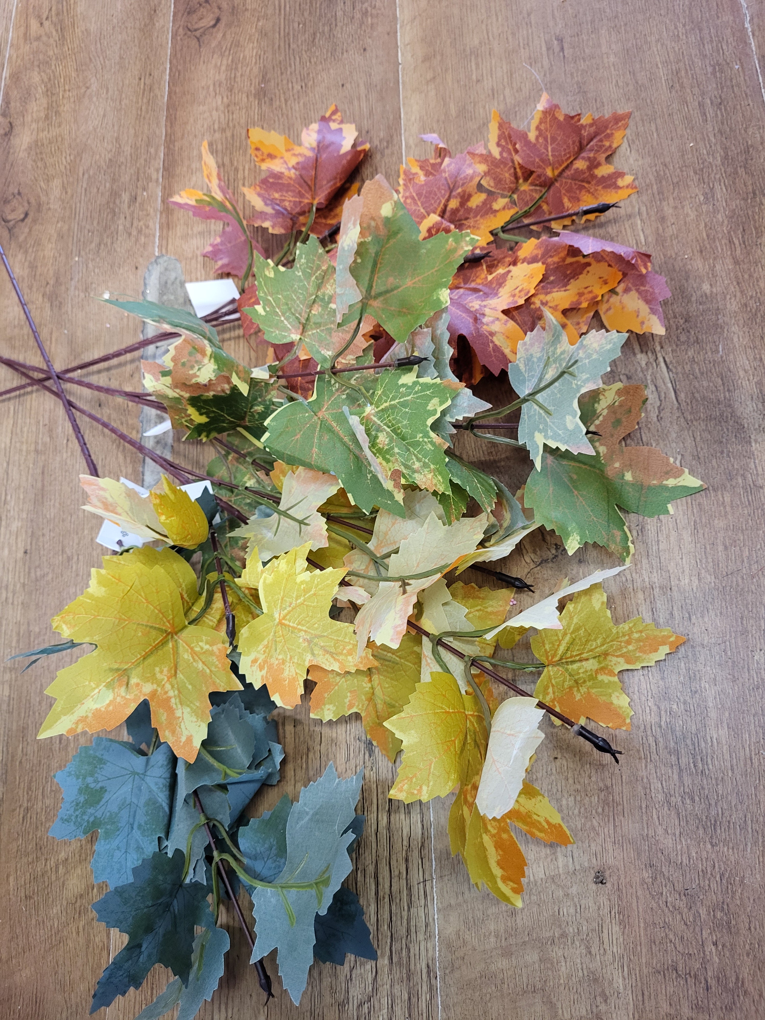 Long stem autumn maple leaf spray- 4 colours available image 2