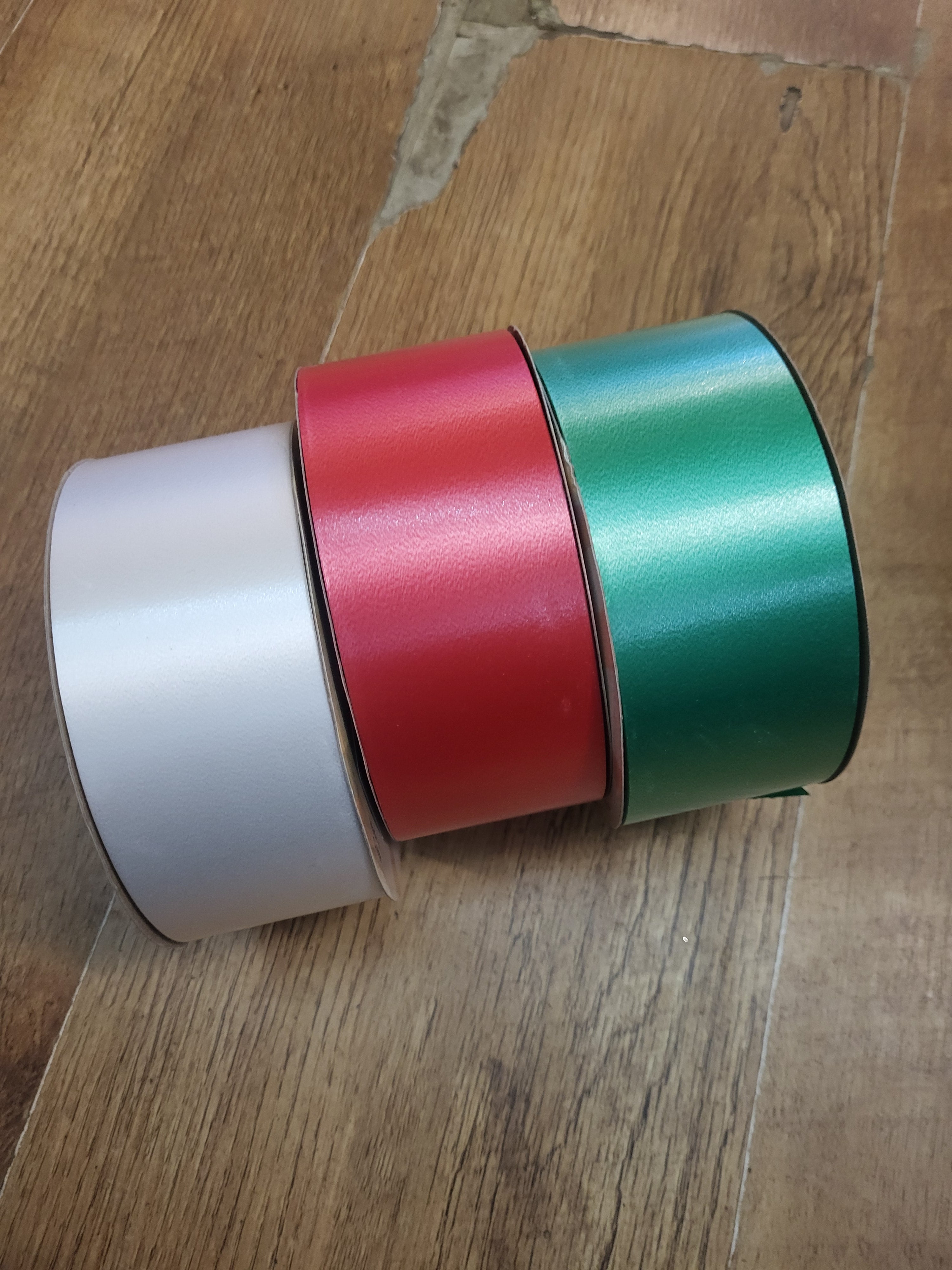 100yrd roll of florist poly ribbon - 3 colours available image 0