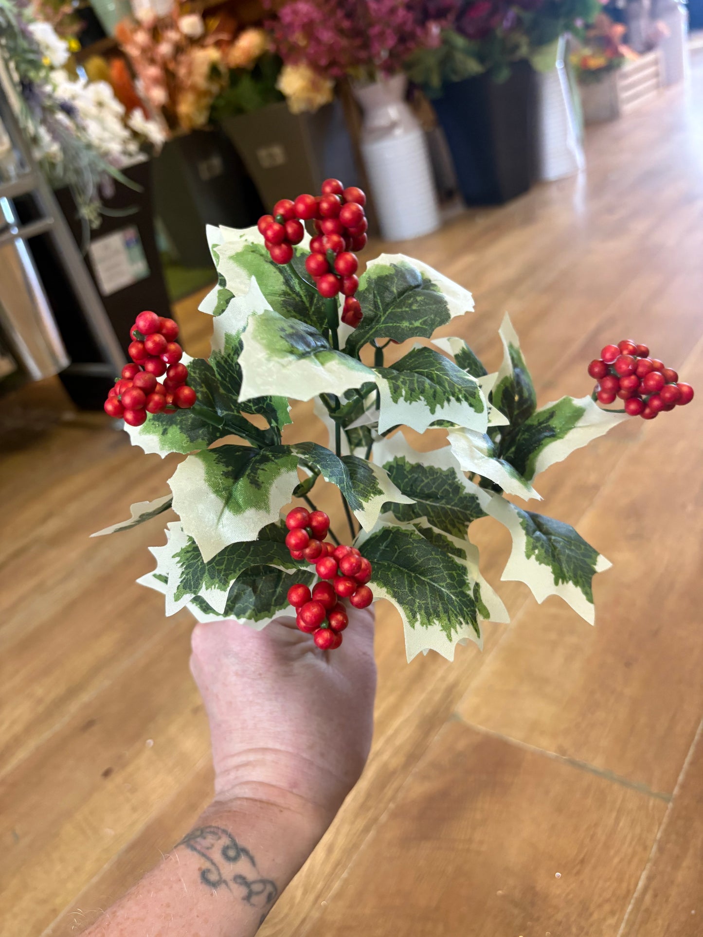 Variegated holly bunch