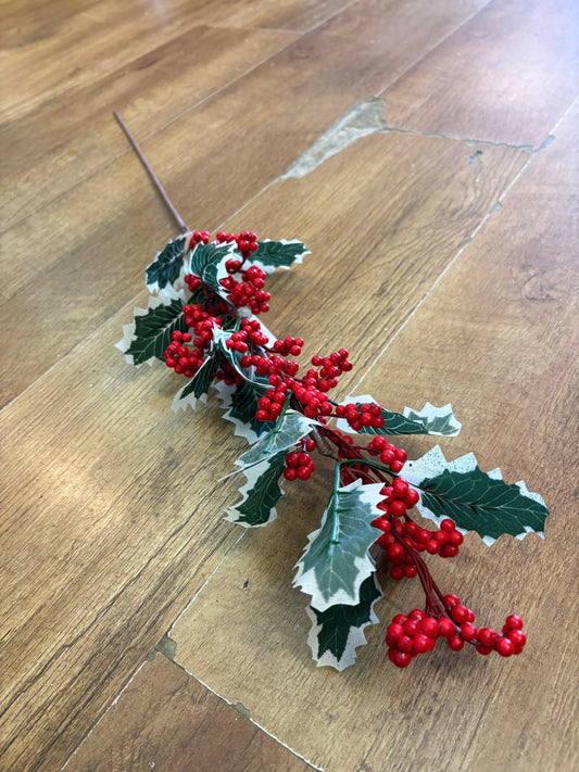 Long stem holly spray