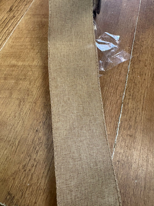2.7m wired natural linen ribbon