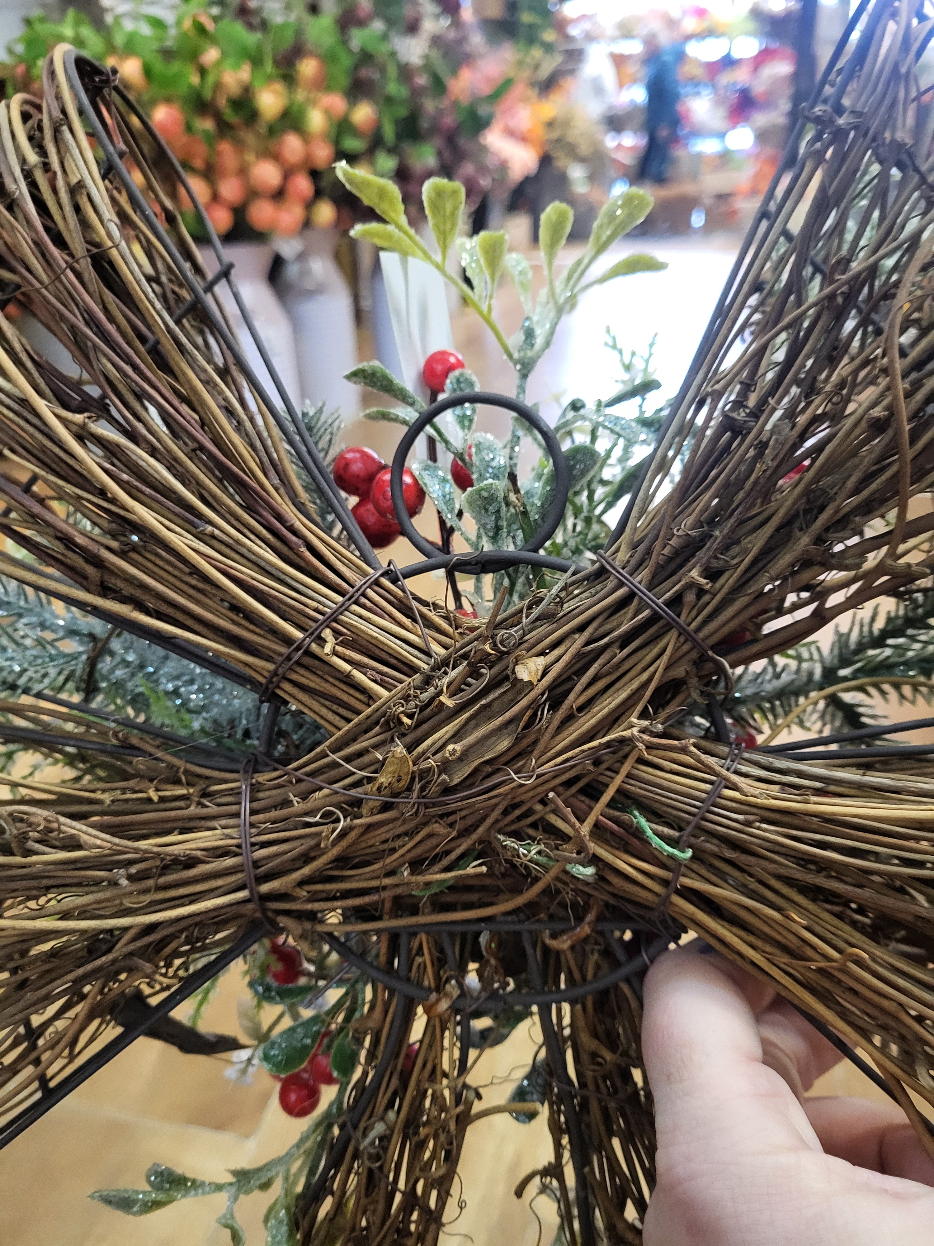Large grapevine and metal Decorated Door Bow image 2