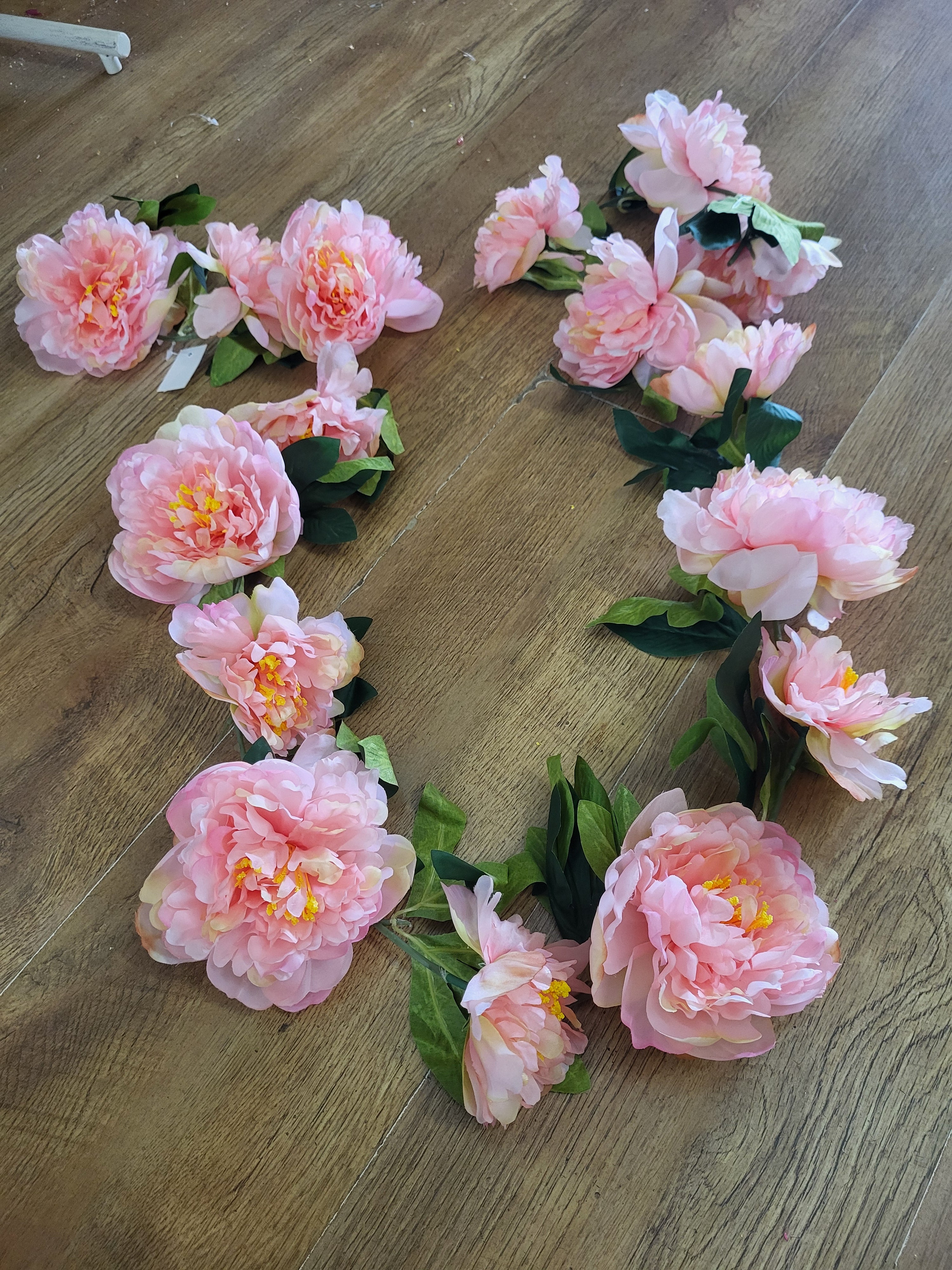 180cm pink peony garland image 2