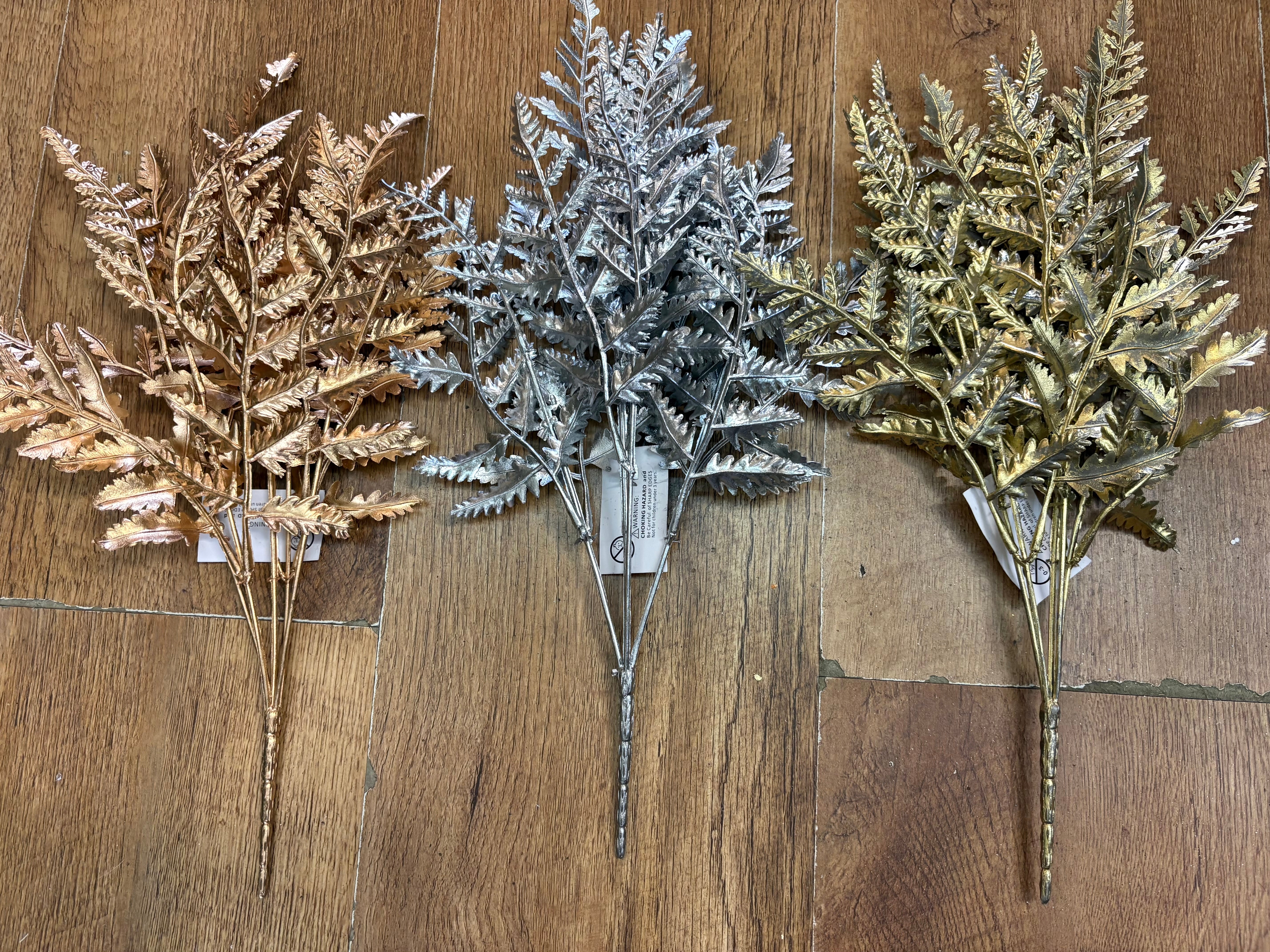 Metallic fern bunch - 3 colours available