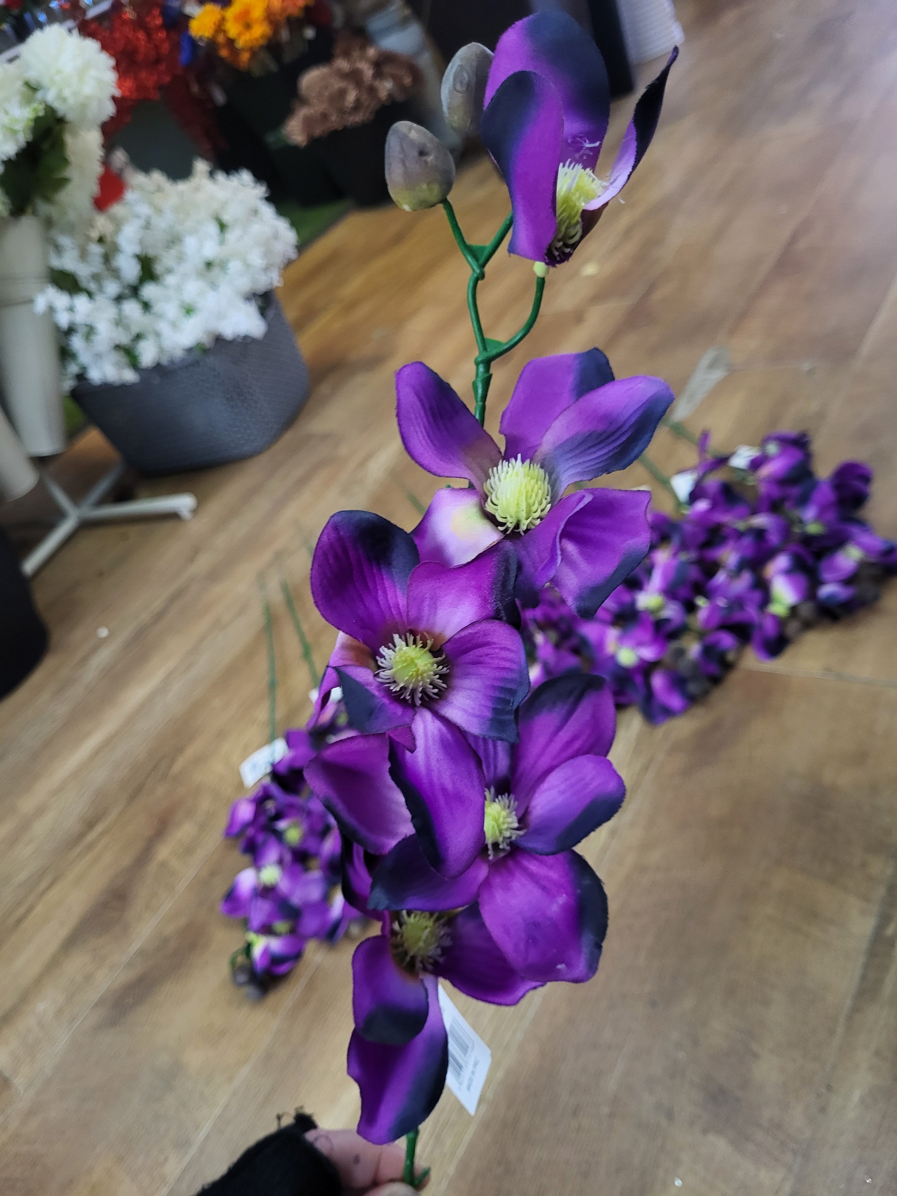 Bundle of 10 long stem purple magnolias image 3