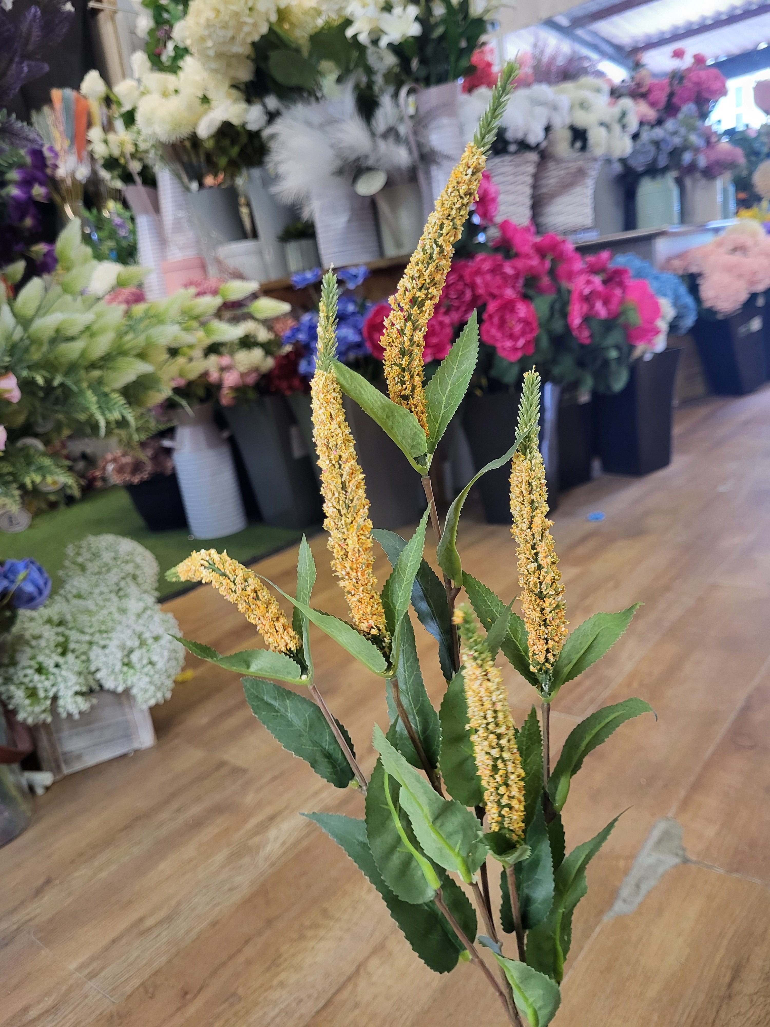 Long stem yellow Veronica spray image 4