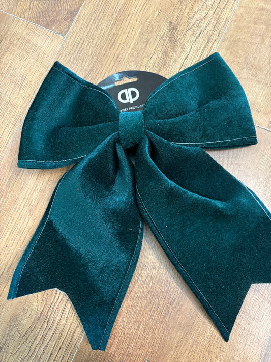 30x35cm dark green velvet Christmas bow