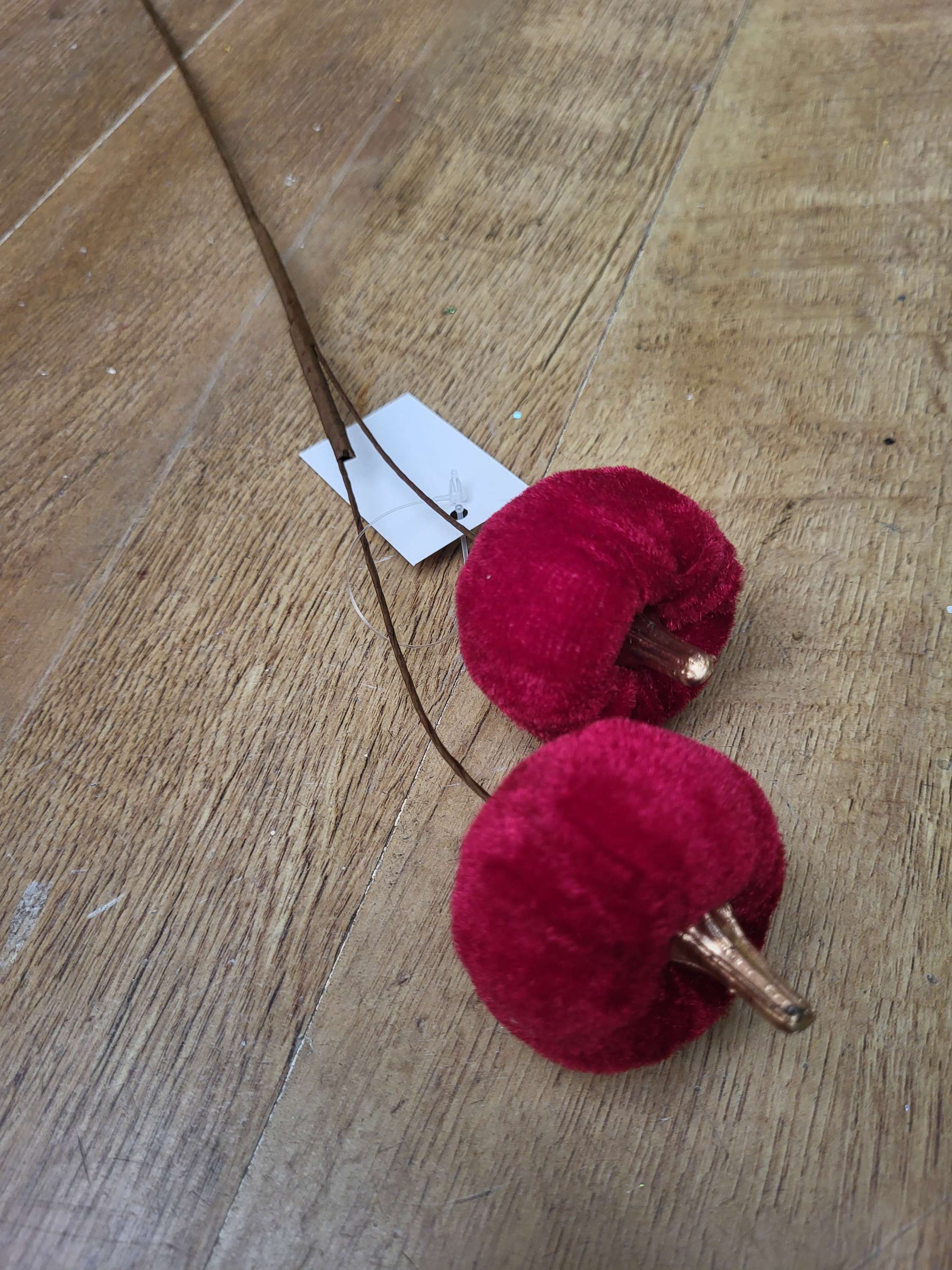 Medium length red velvet pumpkin stem image 1