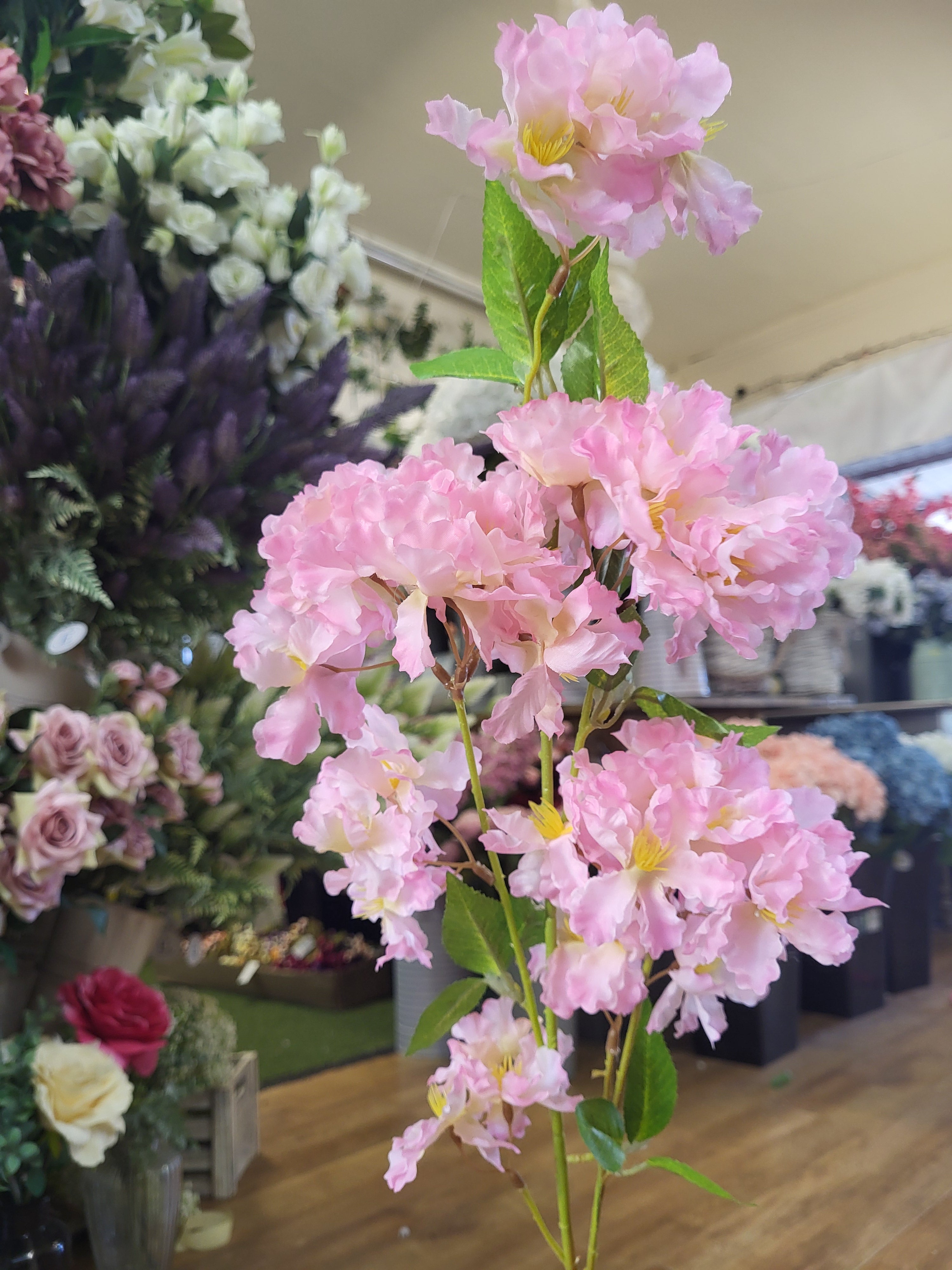 Long stem pink apple tree blossom image 4
