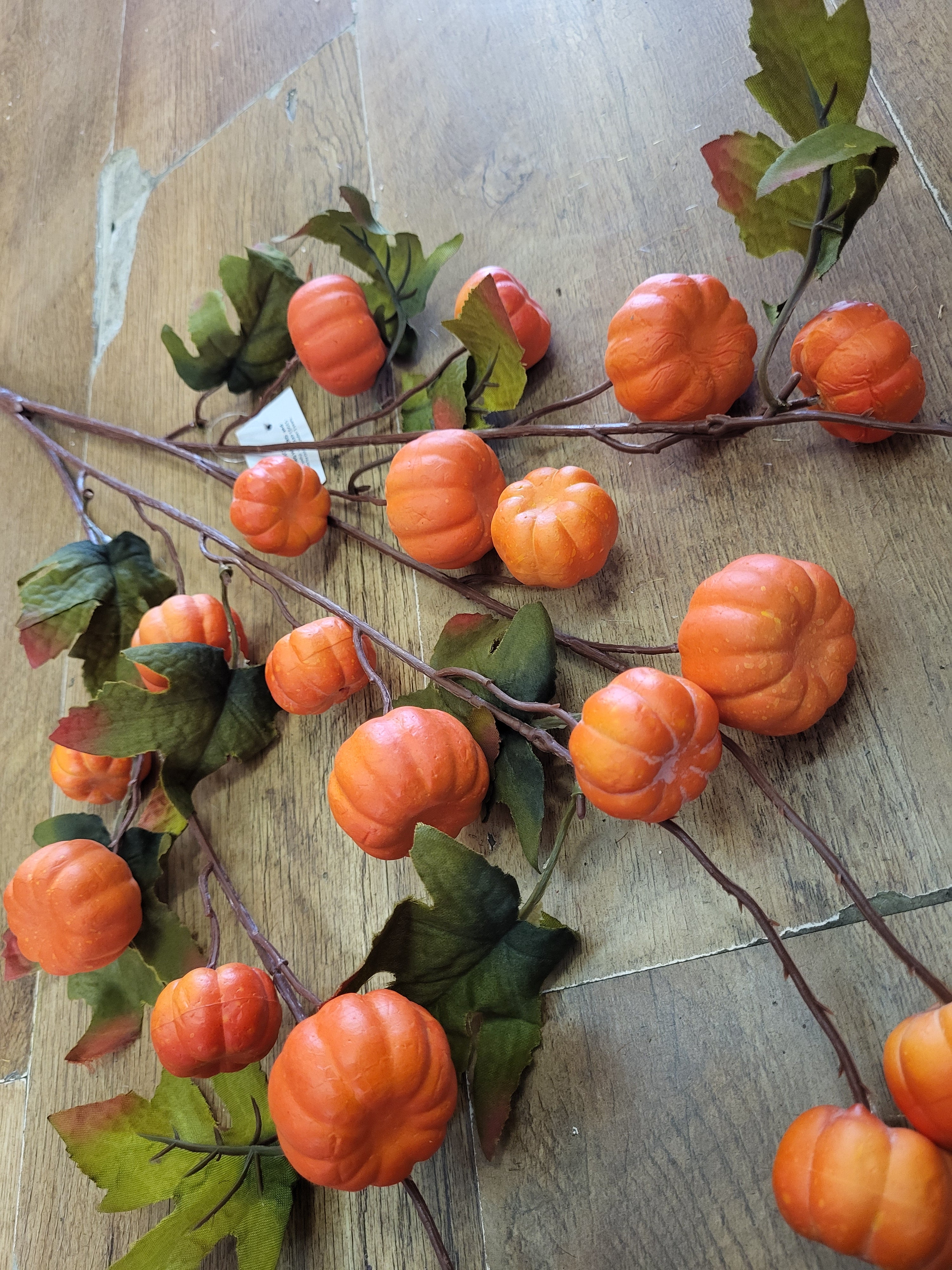 Large 4 stemmed pumpkin spray bunch image 1