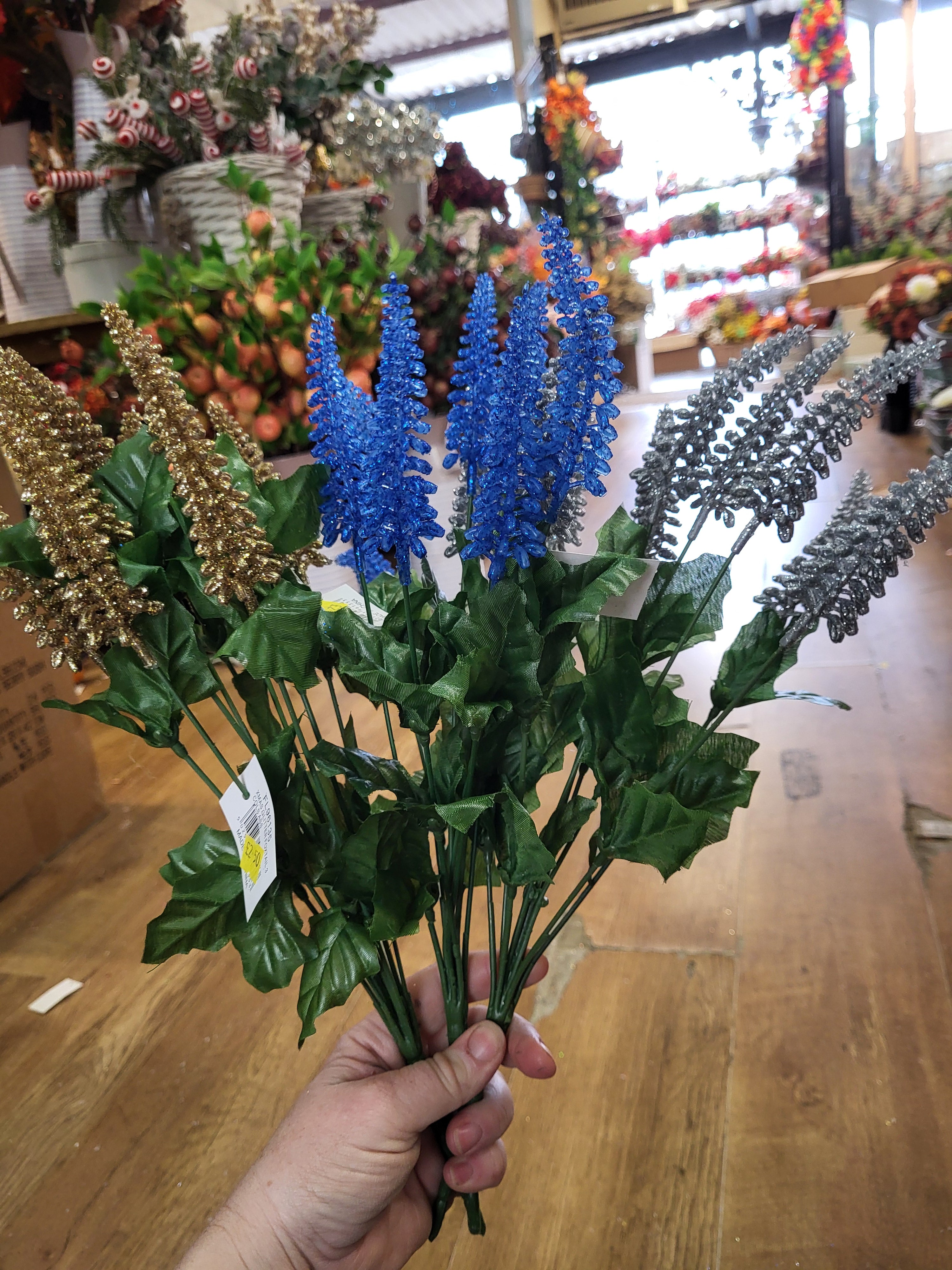 Glittered foxtail bunch - 3 colours available image 5