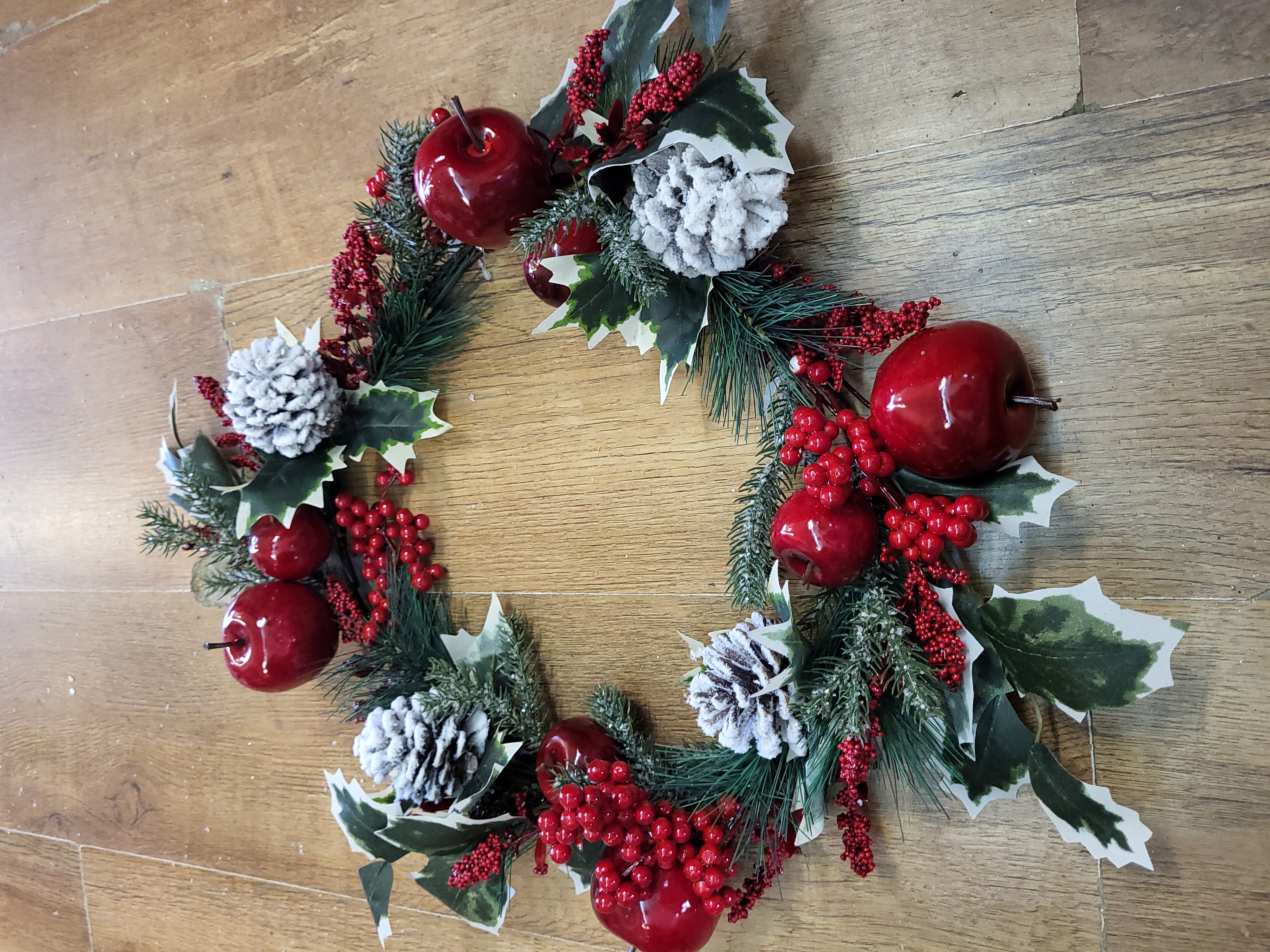 Deluxe 45cm frosted cone and fruits wreath image 7