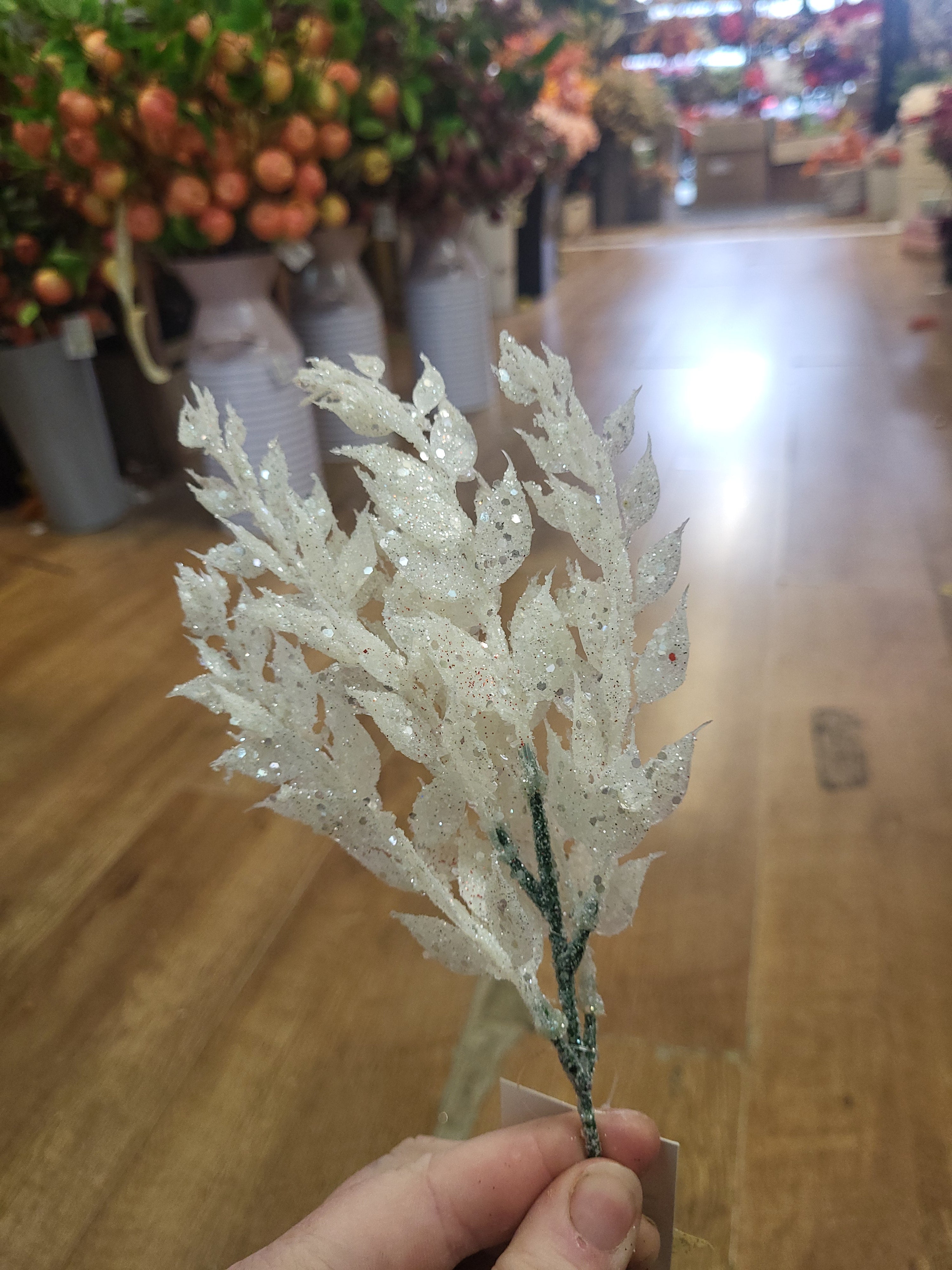 Glittered fern pick - 4 colours available image 3