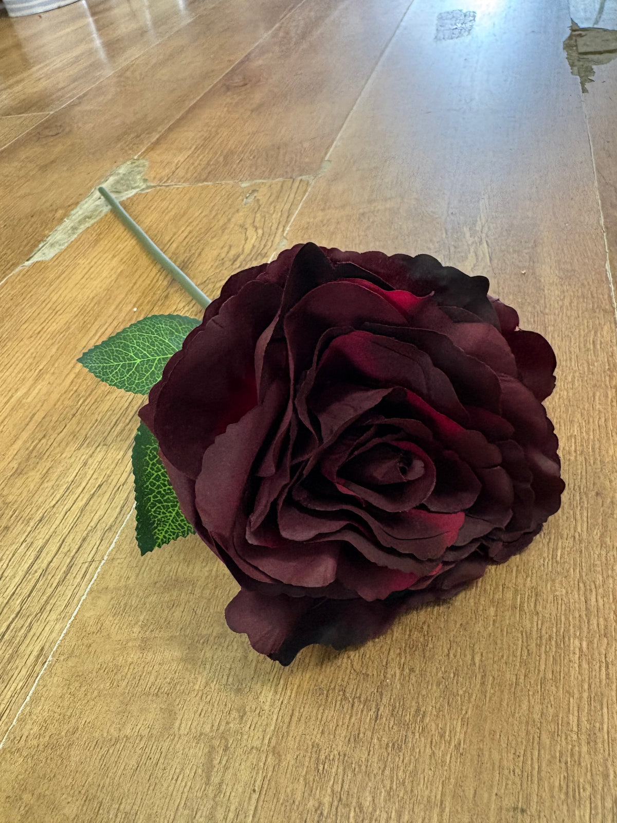 Medium length Grape Tudor rose
