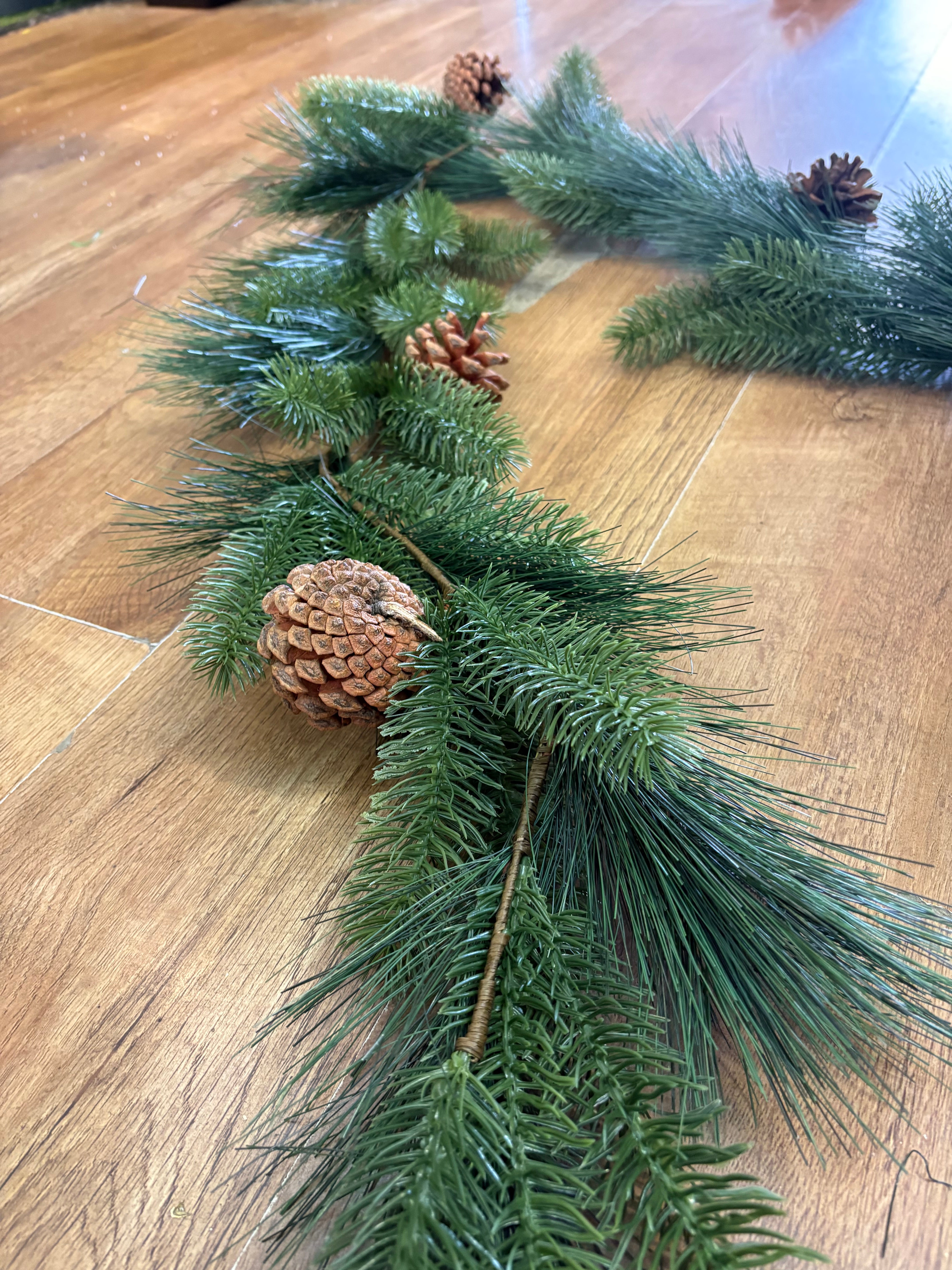 180cm pine and spruce and cone garland