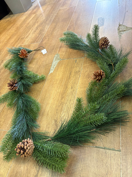 180cm pine and spruce with cones garland