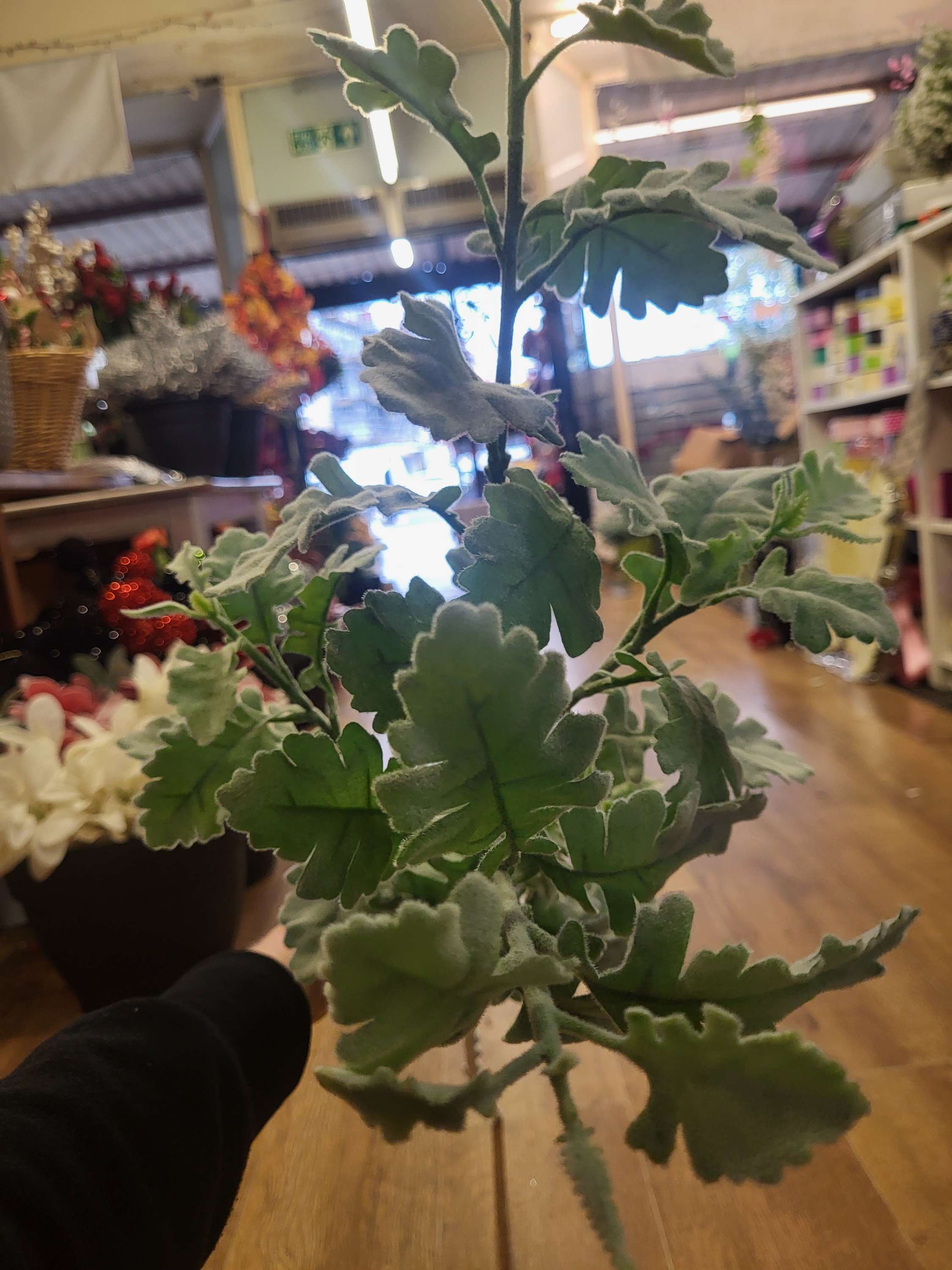 Approx 105cm flocked winter foliage image 6