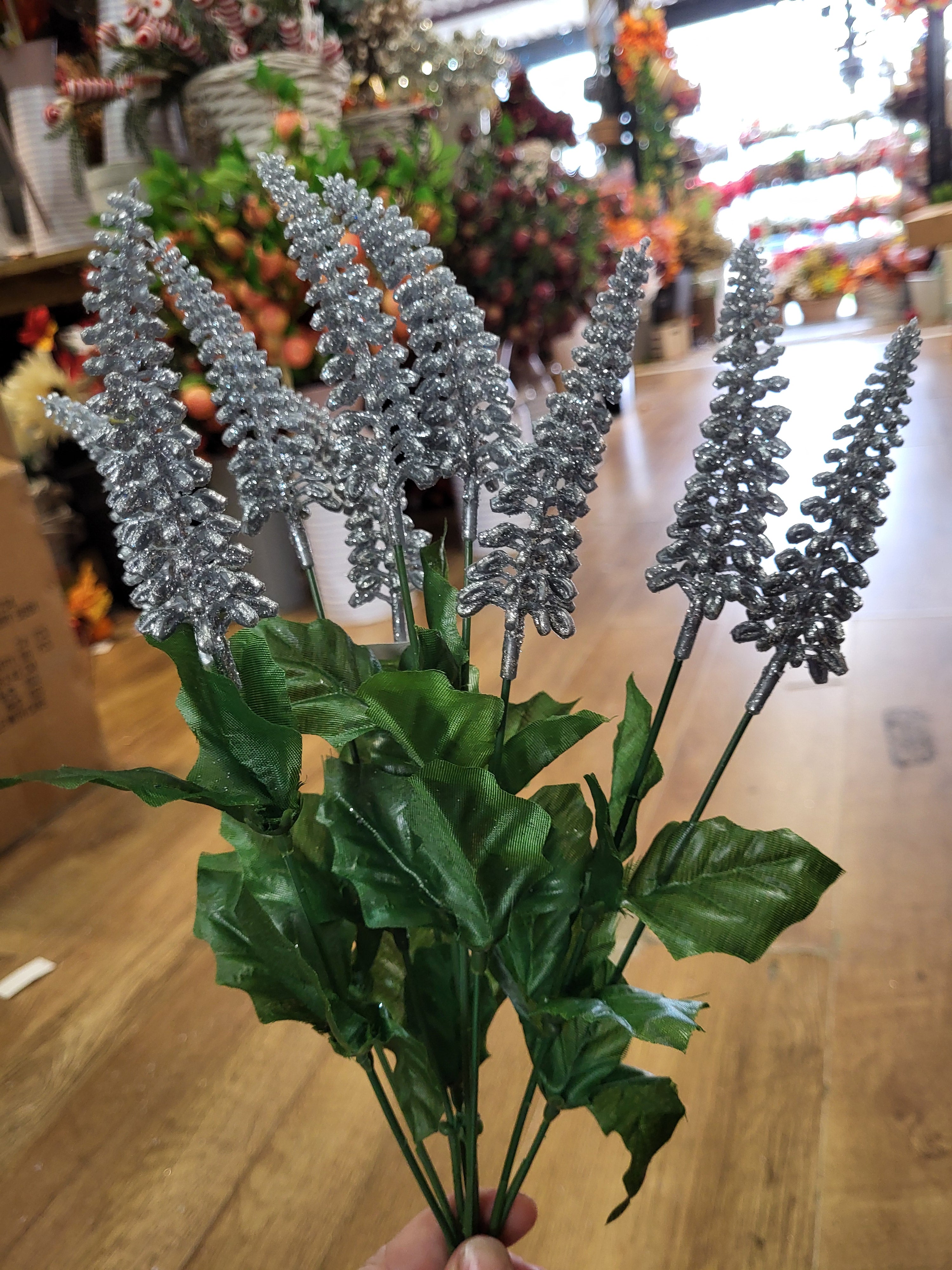 Glittered foxtail bunch - 3 colours available image 3