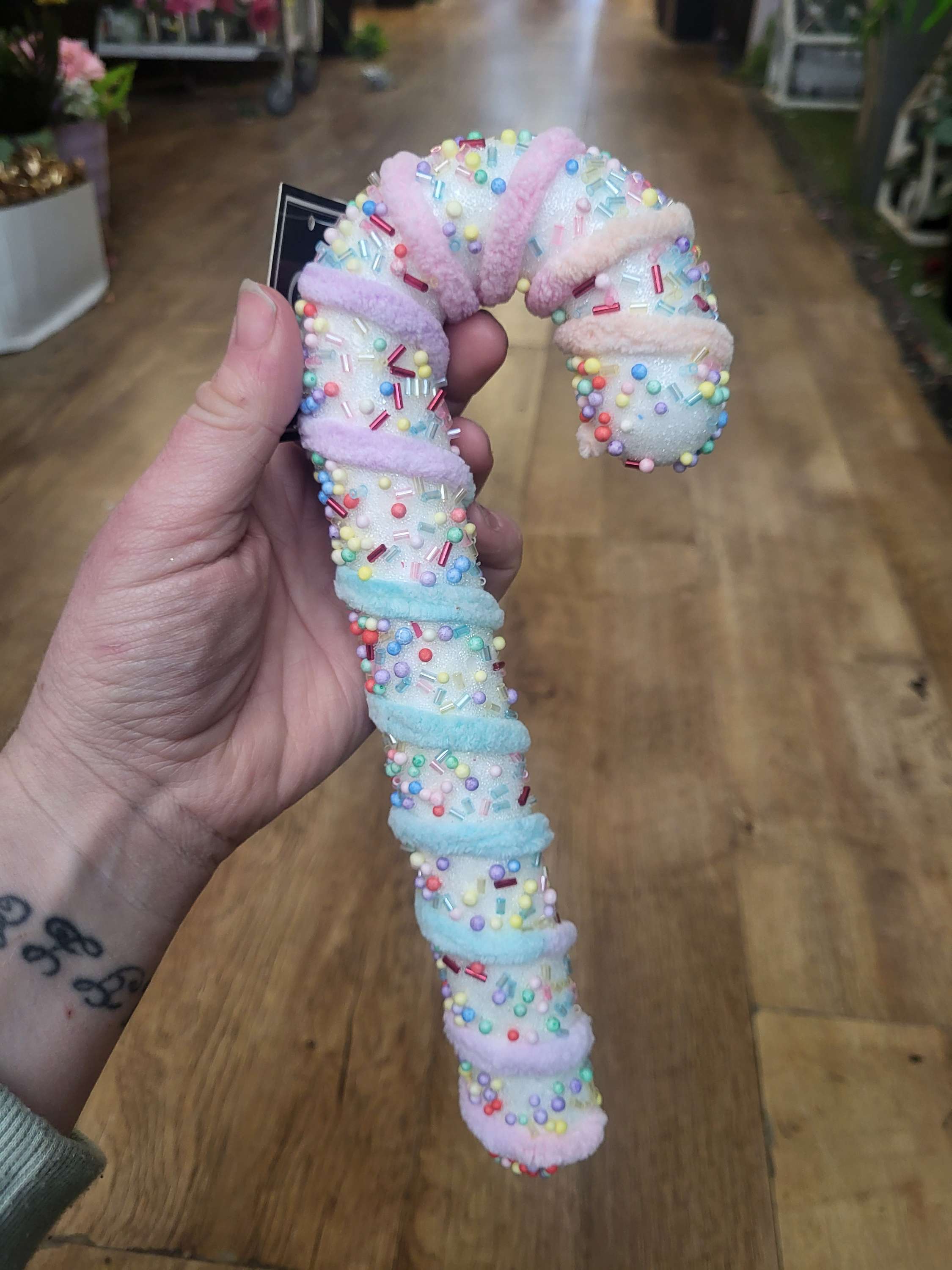 26cm pastel rainbow candy cane image 0