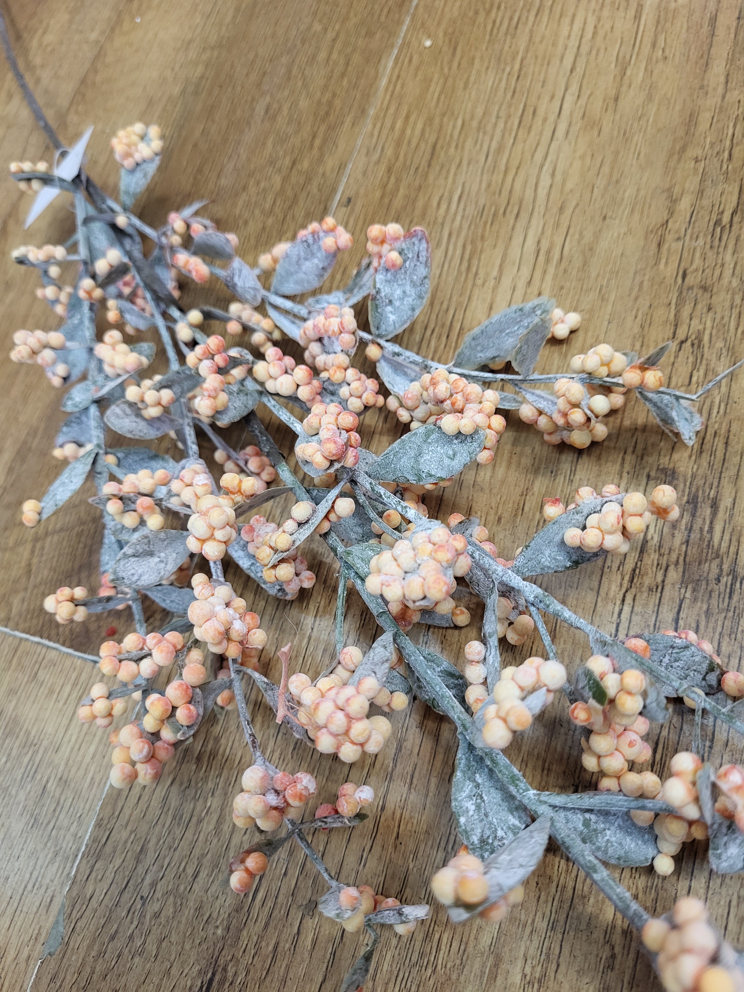 Long stem orange bubble berry spray  image 1