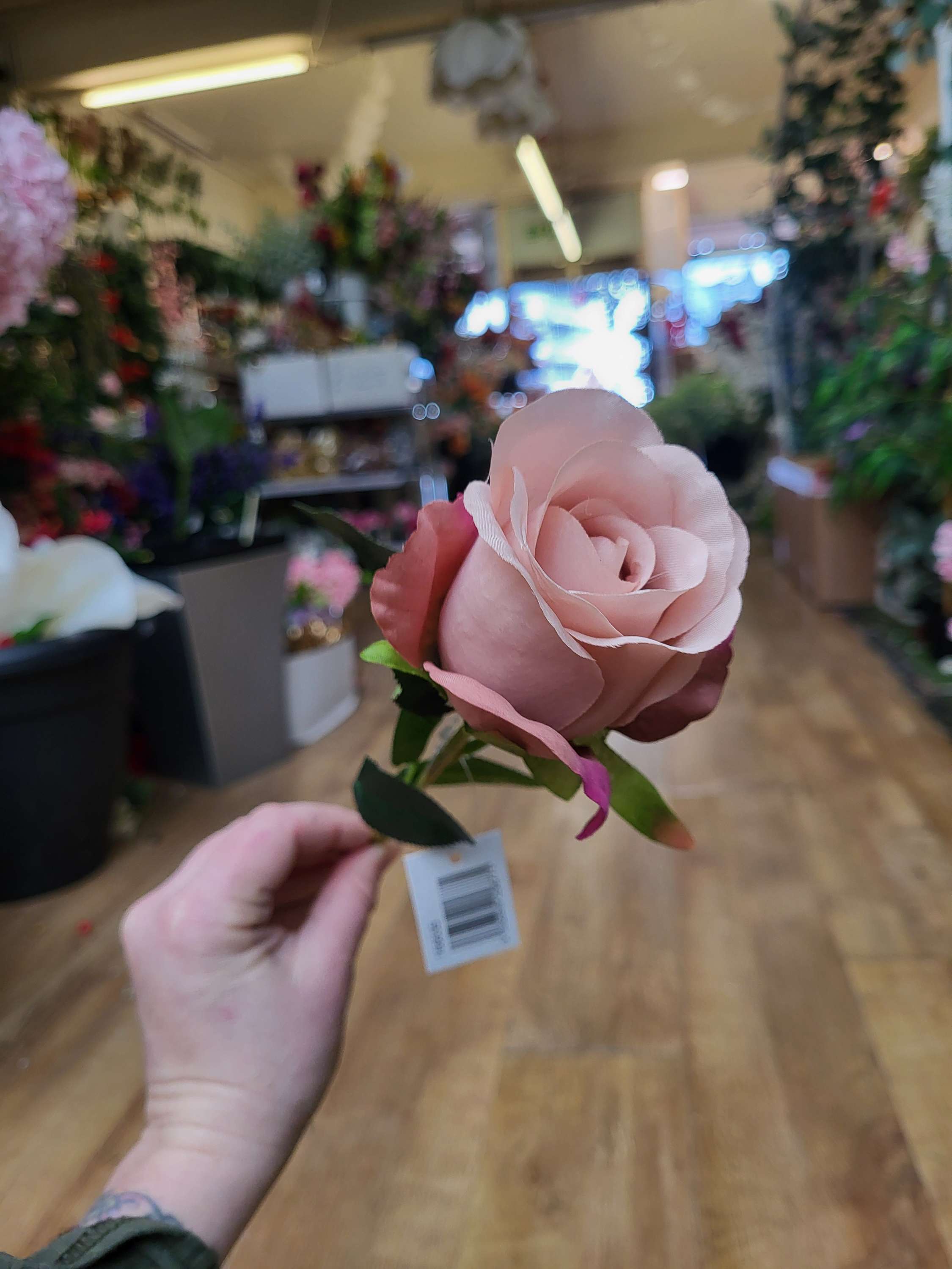 53cm mixed pink single rose image 4