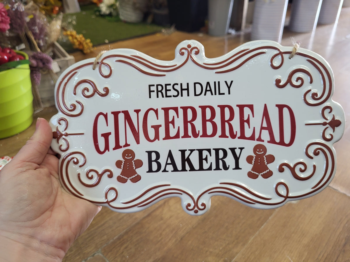 Metal gingerbread bakery sign image 1