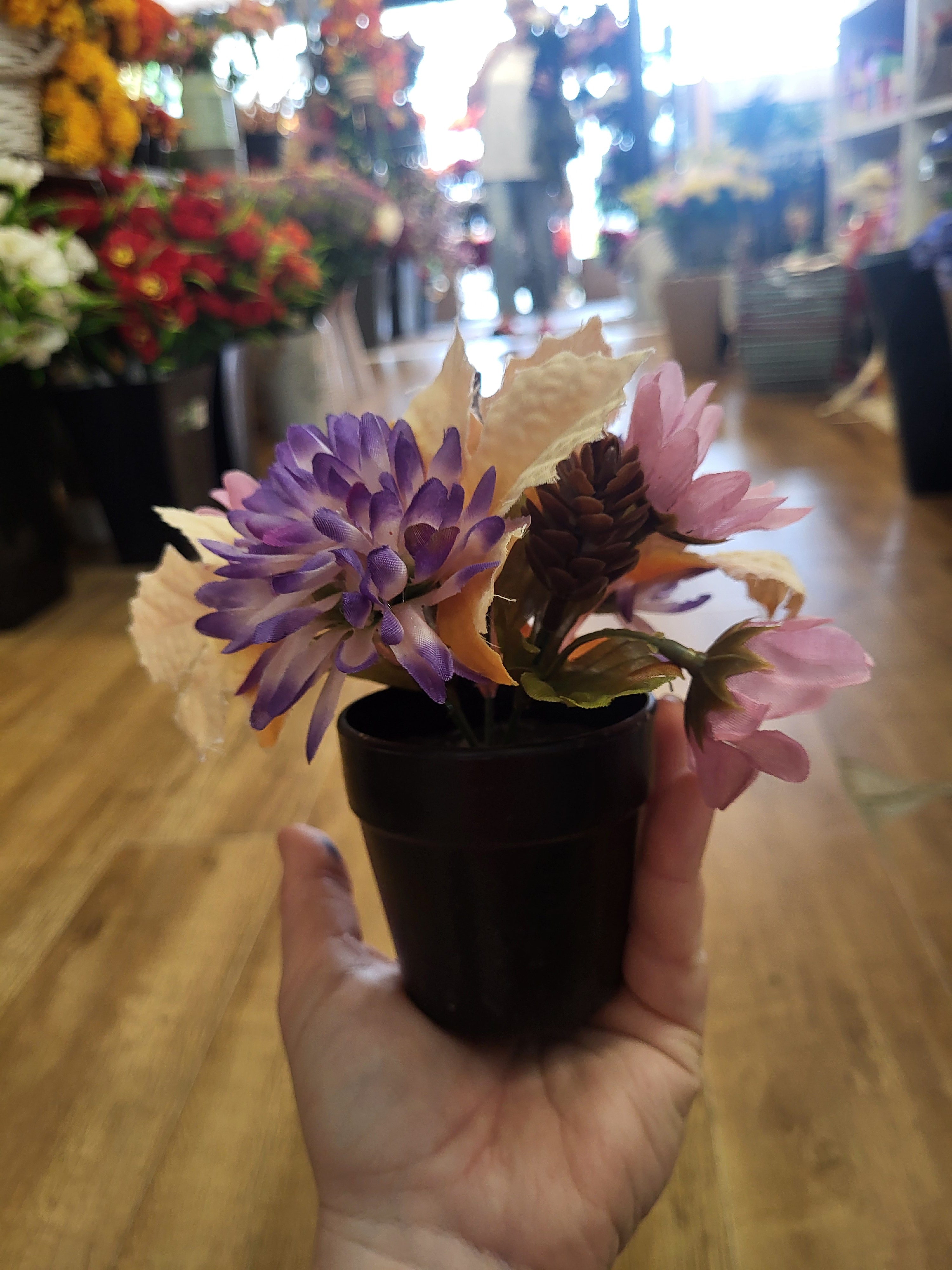 Small autumnal filled pots - 2 colours available image 7