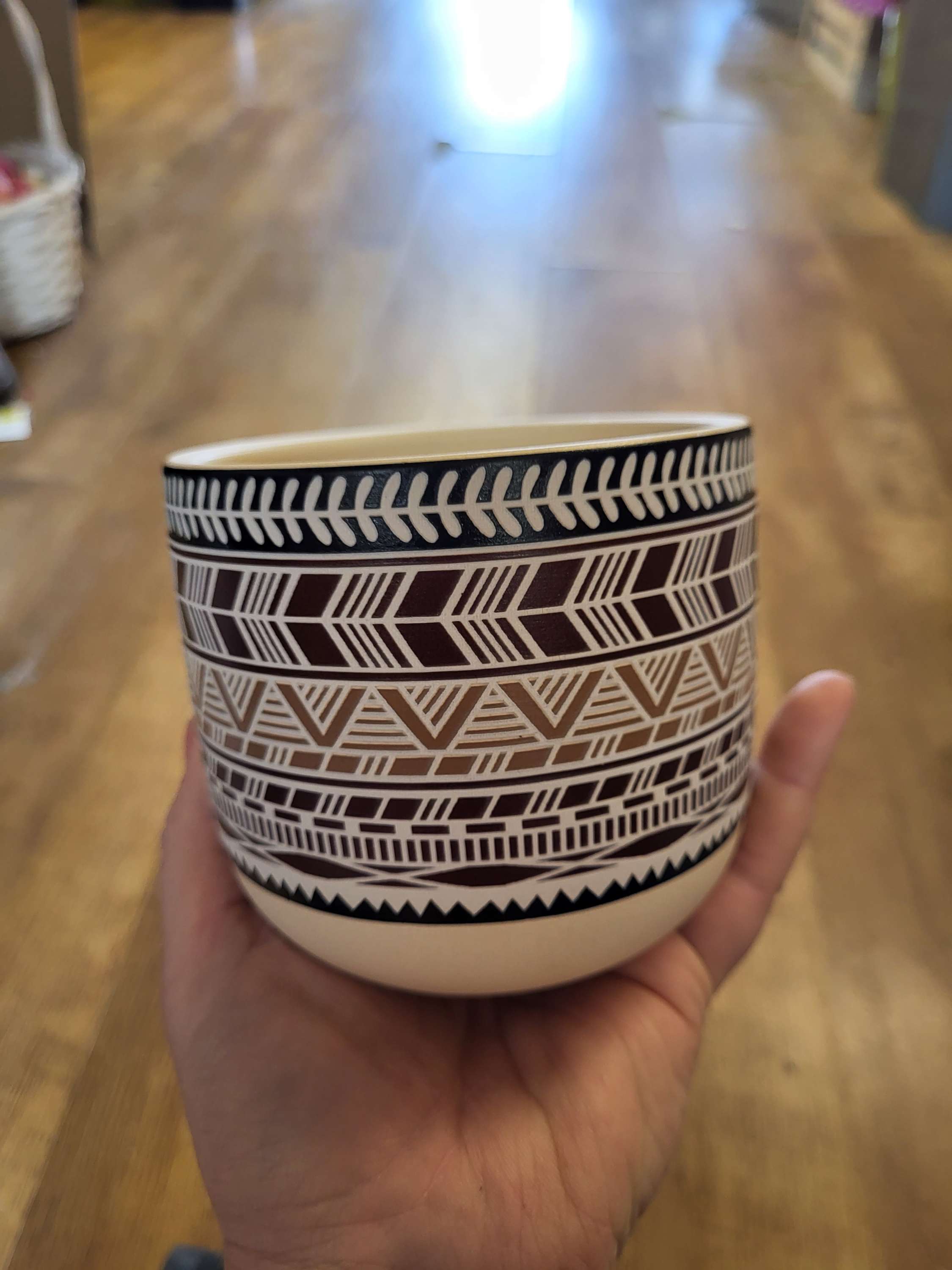 Boho ceramic pot  image 1