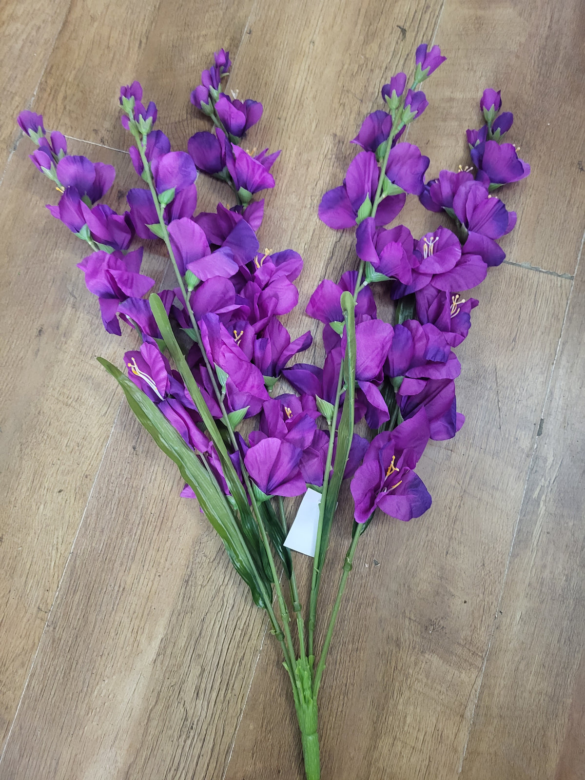 Large 5 stemmed bunch of purple gladioli image 2