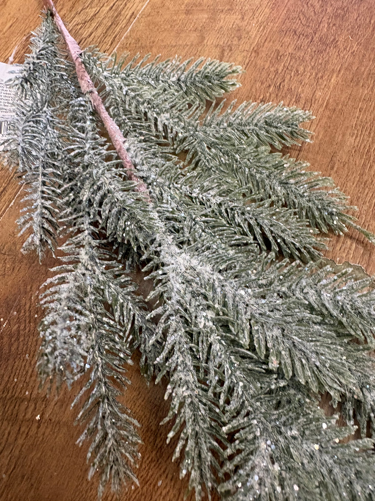 Long stem frosted winter greenery